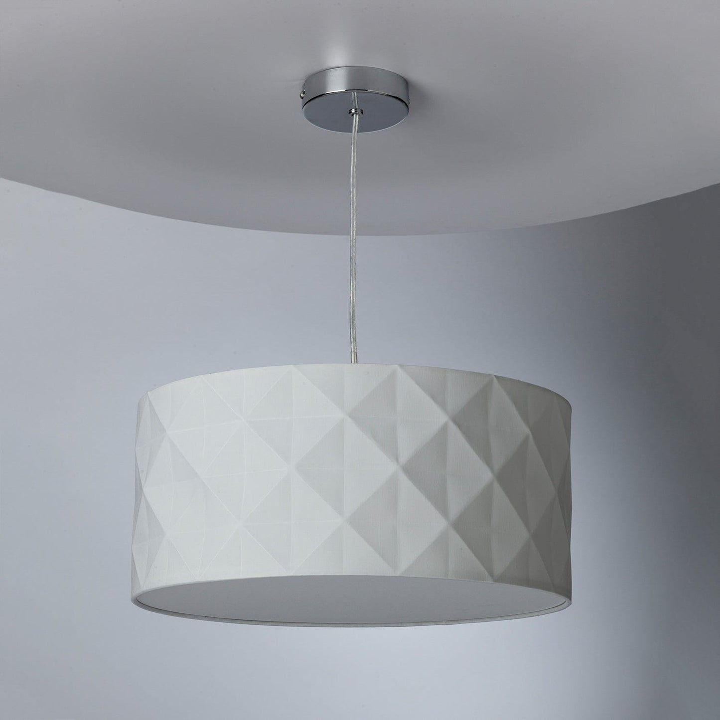 dar lighting Aisha Faceted Easy Fit Shade White AIS652