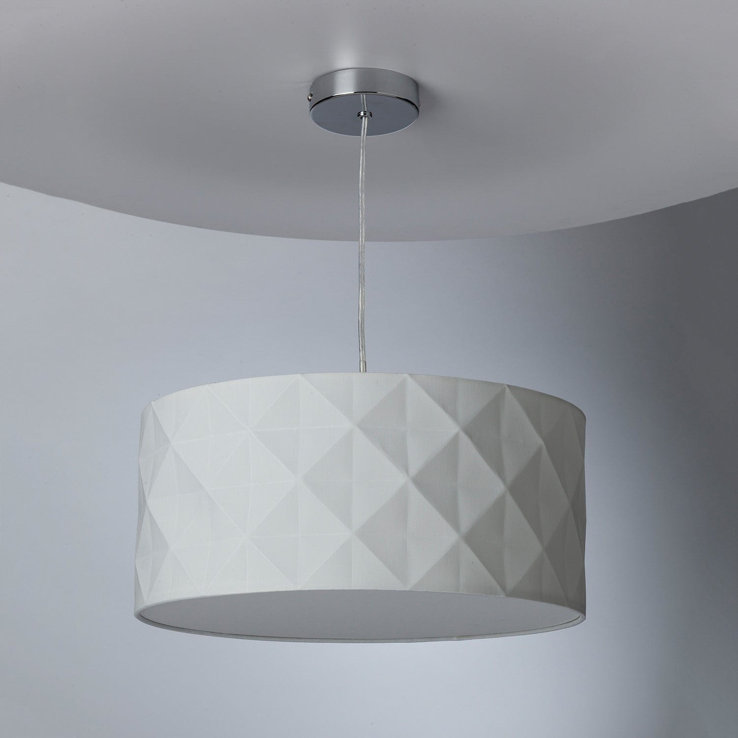 dar lighting Aisha Faceted Easy Fit Shade White AIS652