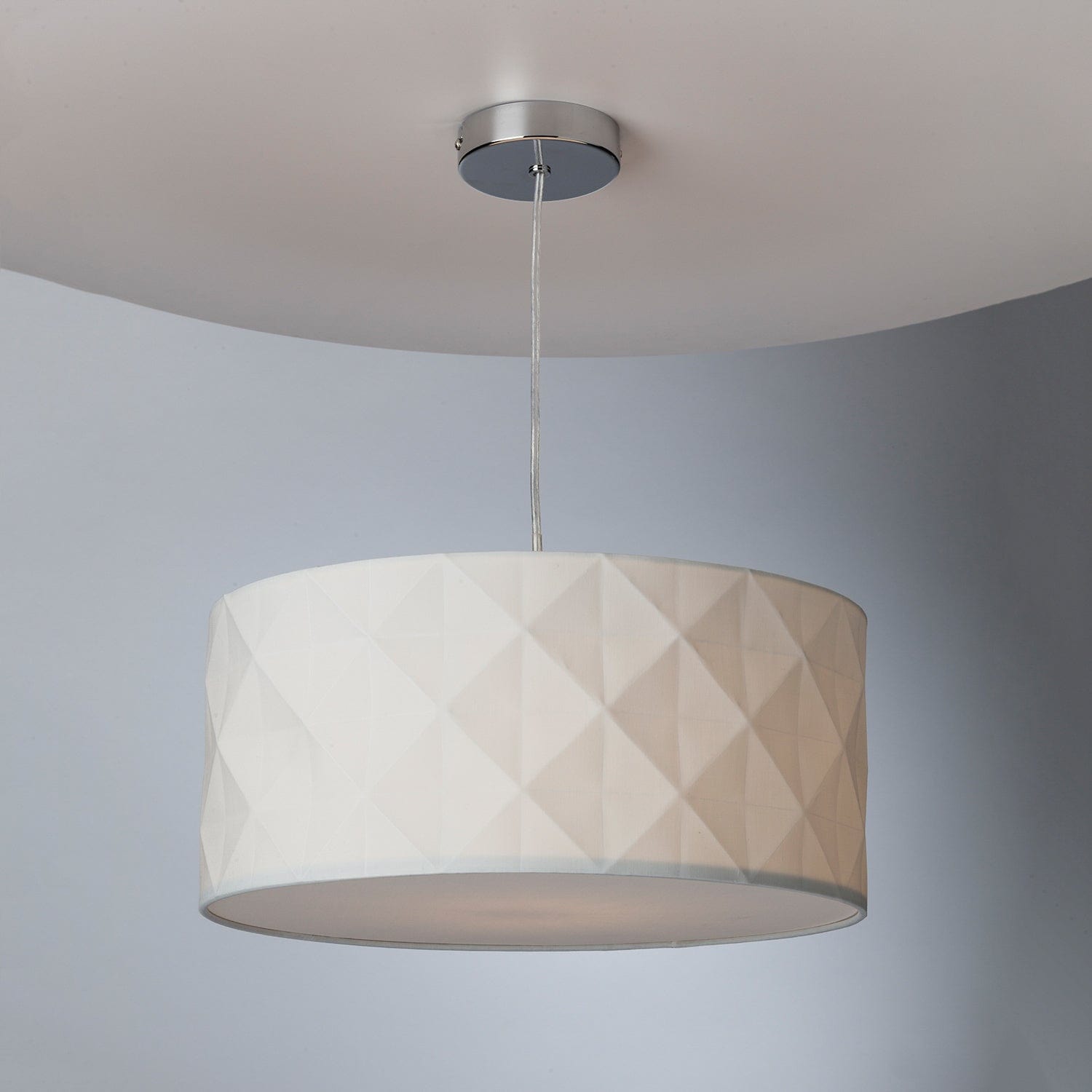 dar lighting Aisha Faceted Easy Fit Shade White AIS652