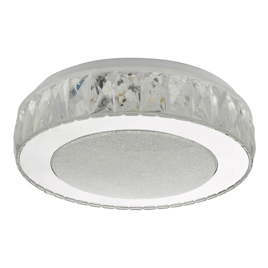 dar lighting Akelia Flush Acrylic & Stainless Steel Small LED AKE5208