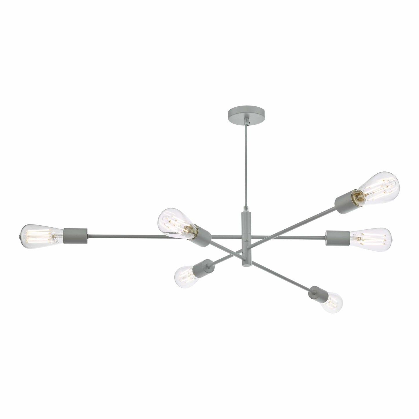 dar lighting Alana 6 Light Armed Fitting Matt Grey ALA0639