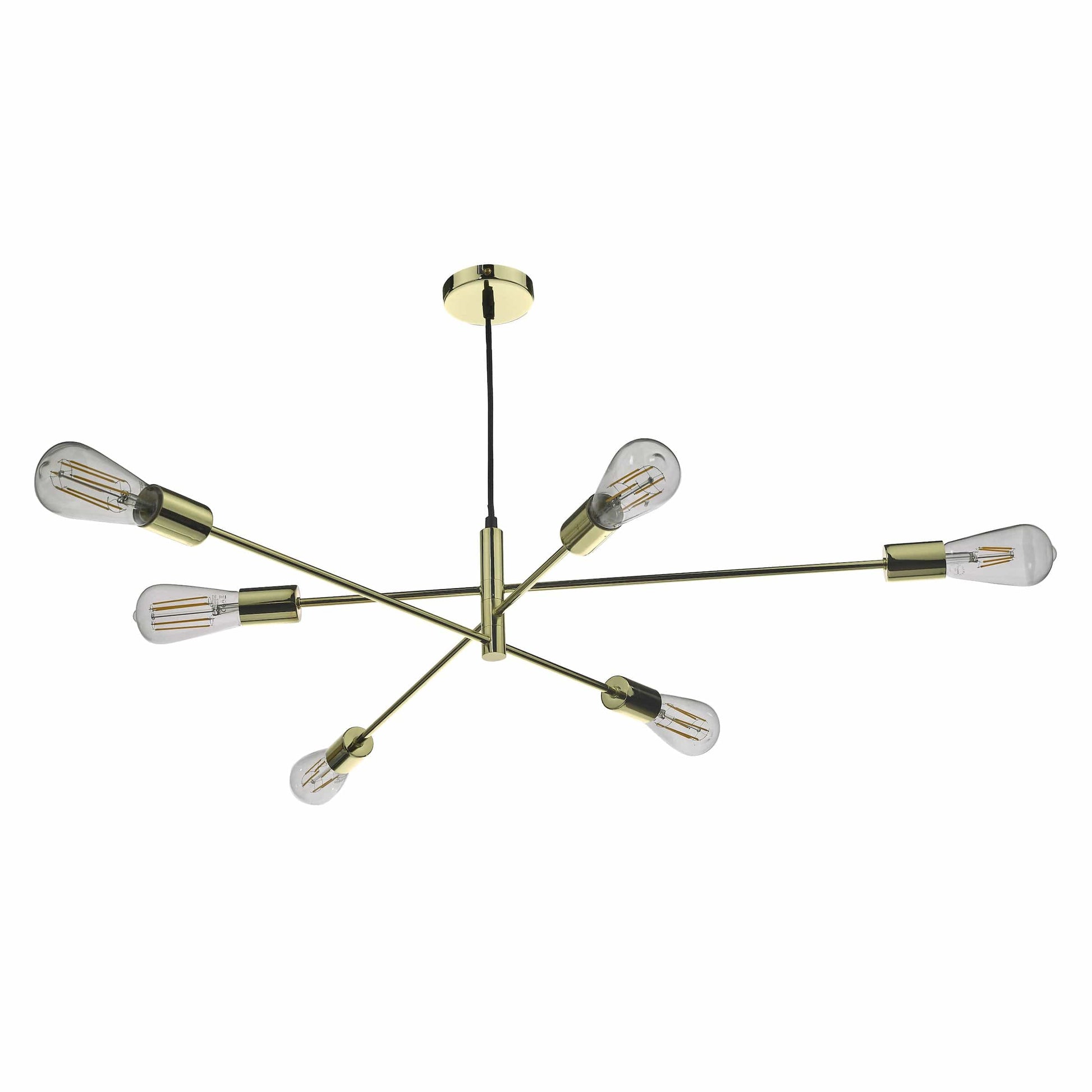 dar lighting Alana 6 Light Pendant Polished Gold ALA0635