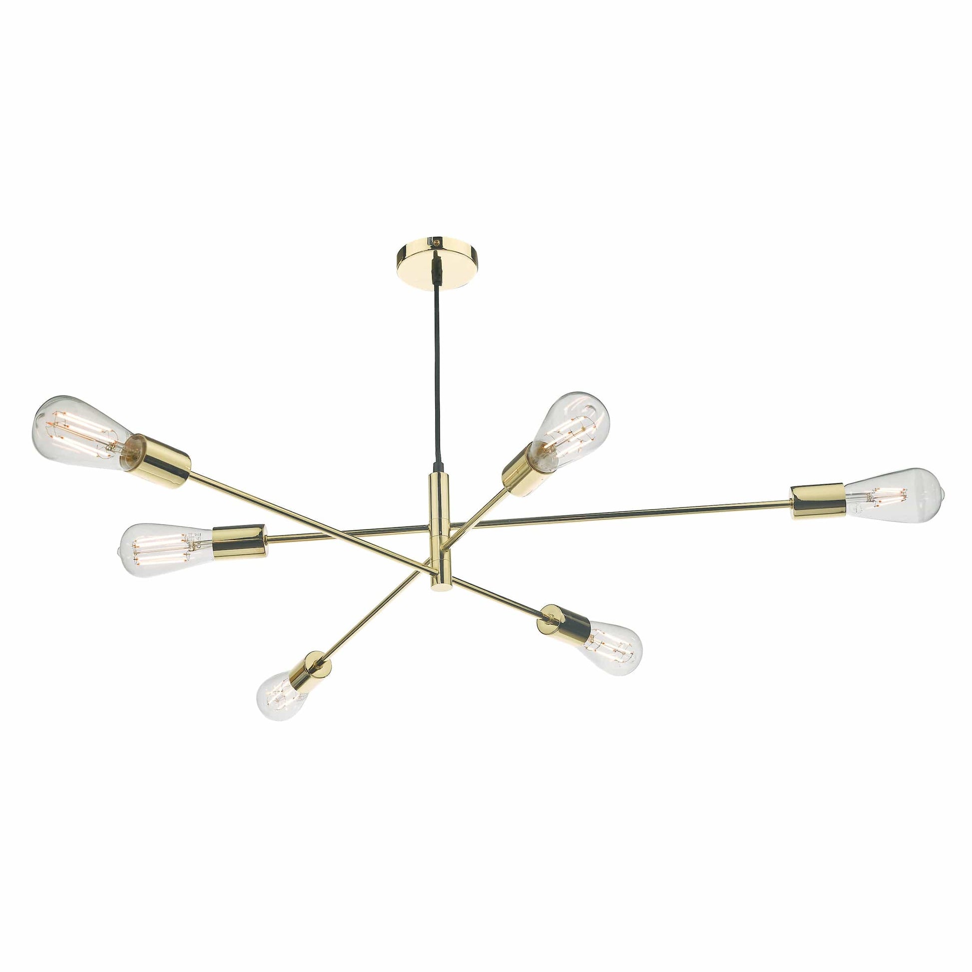 dar lighting Alana 6 Light Pendant Polished Gold ALA0635