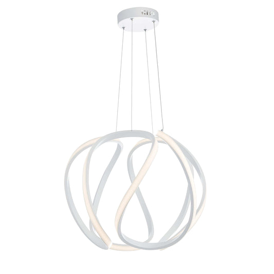 dar lighting Alonsa Pendant Large White LED ALO862