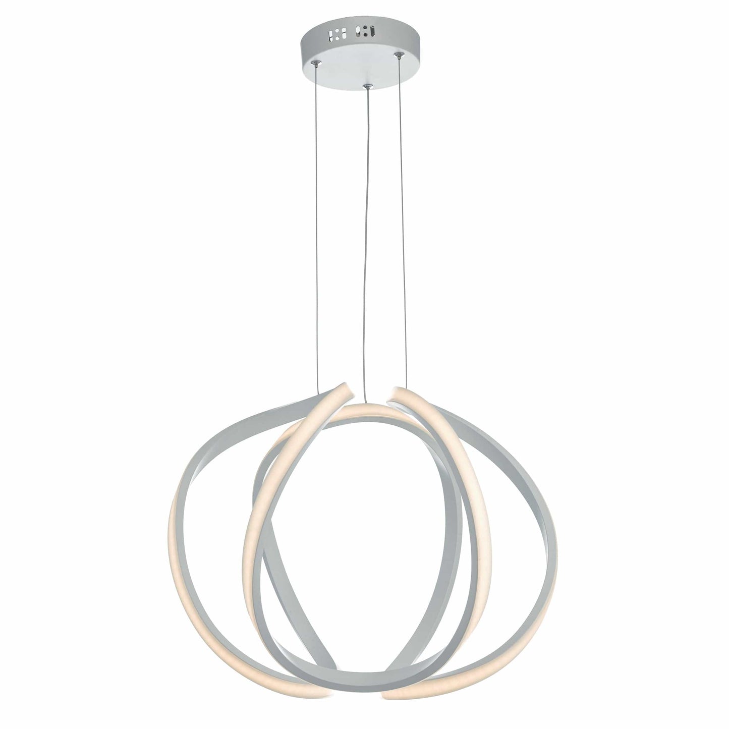 dar lighting Alonsa Pendant Small White LED ALO012