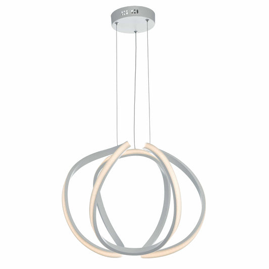 dar lighting Alonsa Pendant Small White LED ALO012
