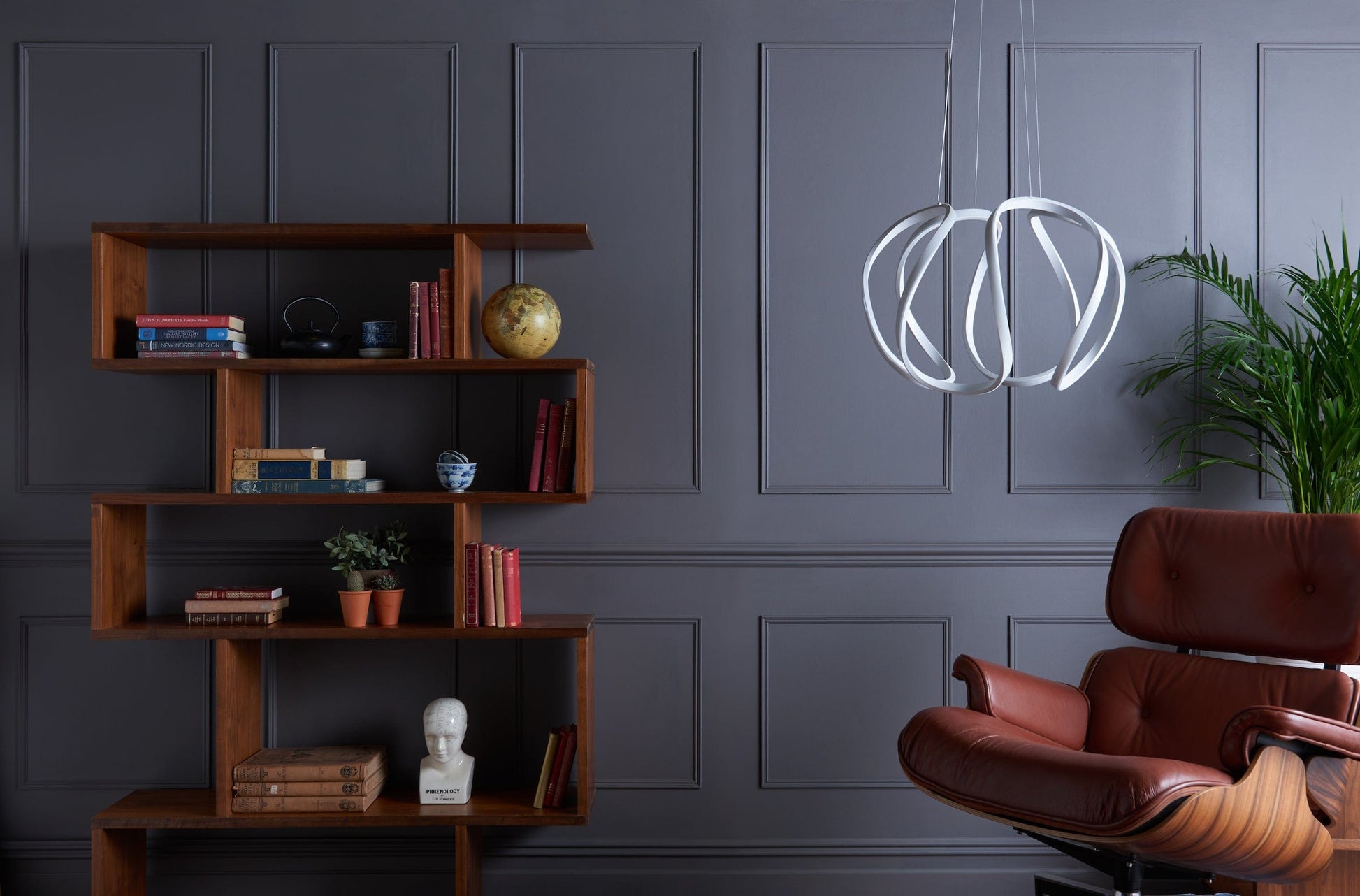 dar lighting Alonsa Pendant Small White LED ALO012