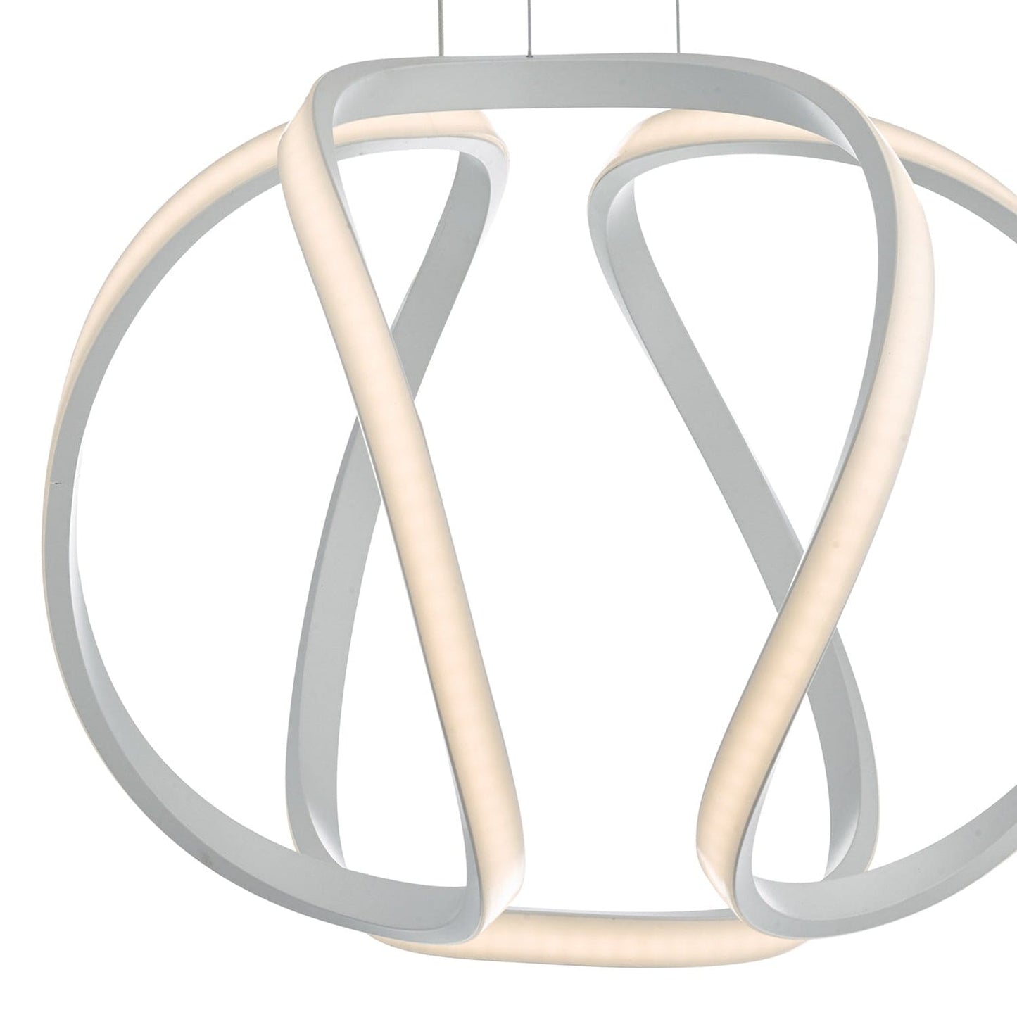 dar lighting Alonsa Pendant Small White LED ALO012