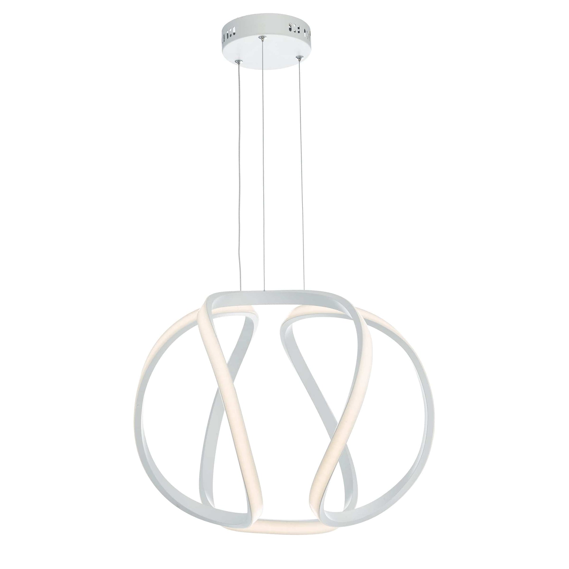 dar lighting Alonsa Pendant Small White LED ALO012