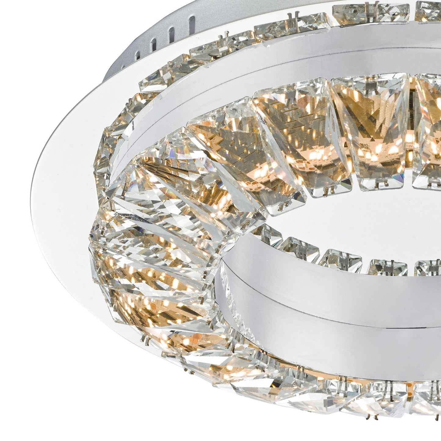 dar lighting Altamura Flush Polished Chrome & Crystal LED ALT5250