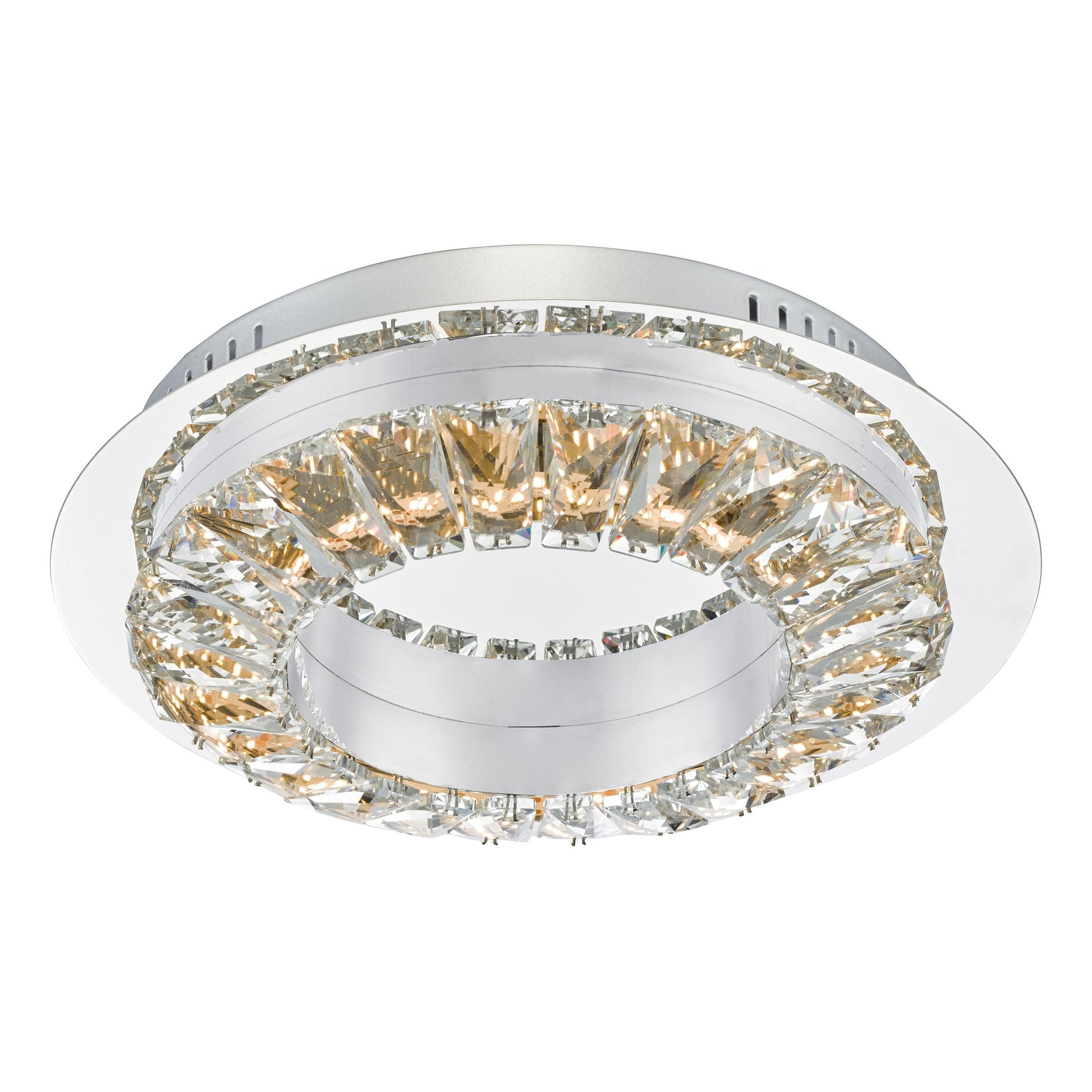 dar lighting Altamura Flush Polished Chrome & Crystal LED ALT5250