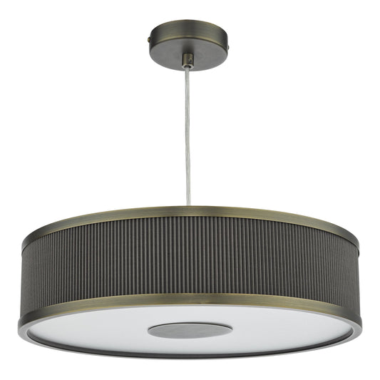 dar lighting Alvaro 3 Light Single Pendant Antique Bronze Mushroom ALV1039