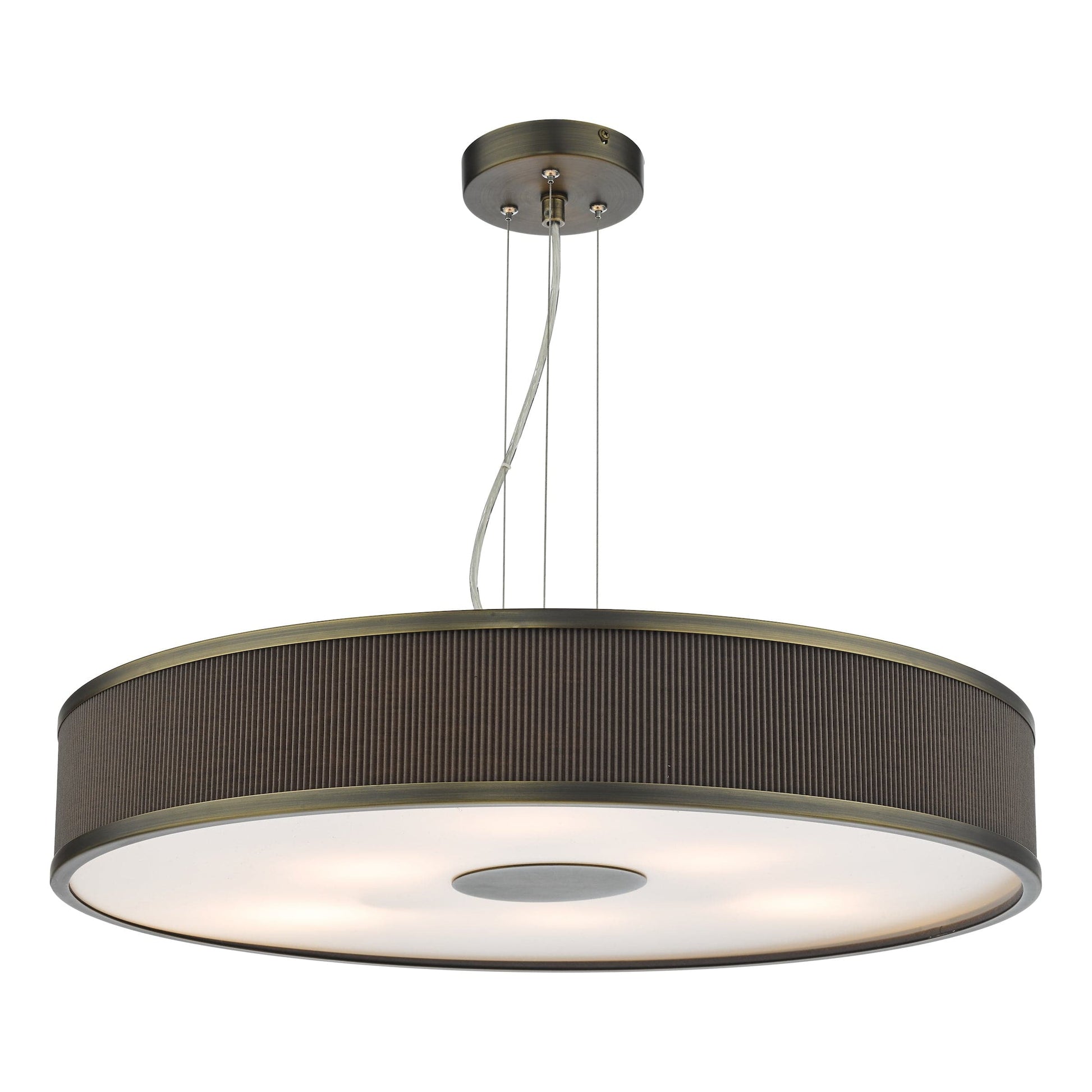 dar lighting Alvaro 6 Light Single Pendant Antique Bronze Mushroom ALV1739