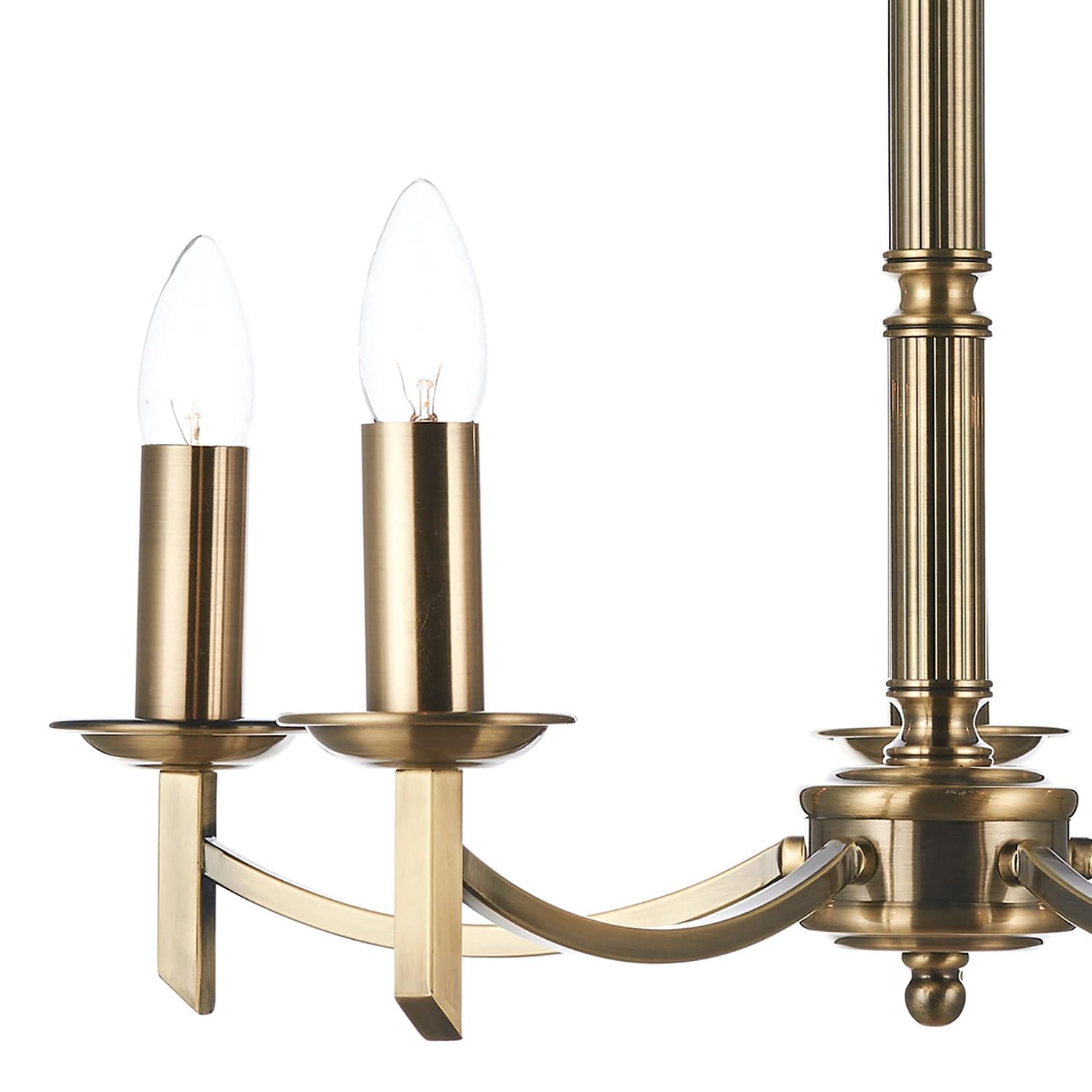dar lighting Ambassador 5 Light Dual Mount Pendant Antique Brass AMB0575