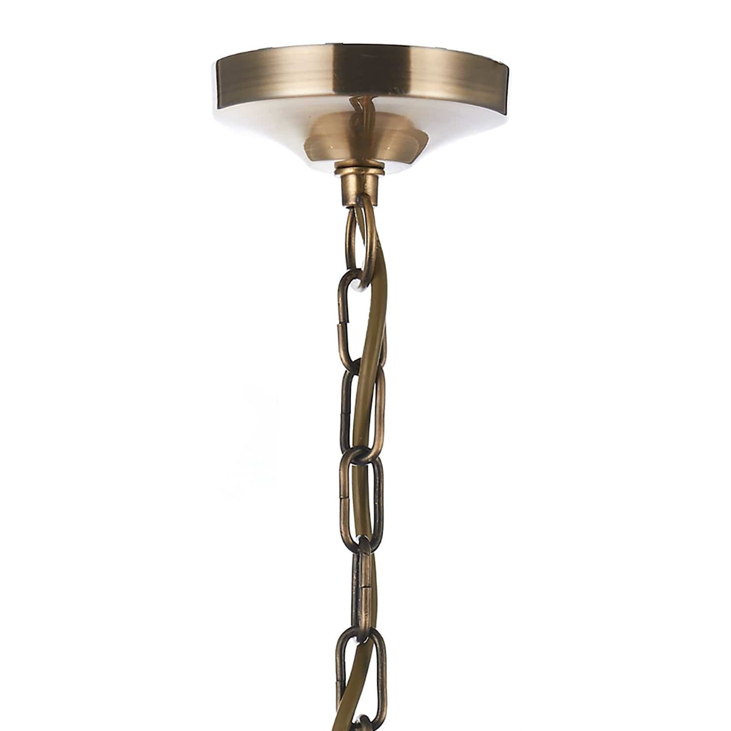 dar lighting Ambassador 5 Light Dual Mount Pendant Antique Brass AMB0575