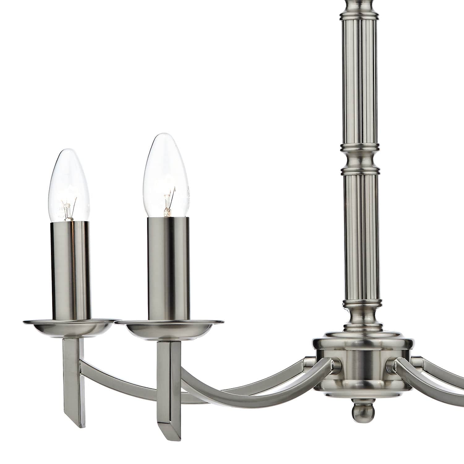 dar lighting Ambassador 5 Light Dual Mount Pendant Satin Chrome AMB0546