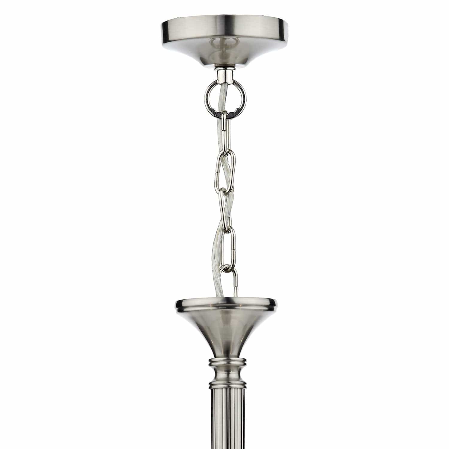 dar lighting Ambassador 5 Light Dual Mount Pendant Satin Chrome AMB0546