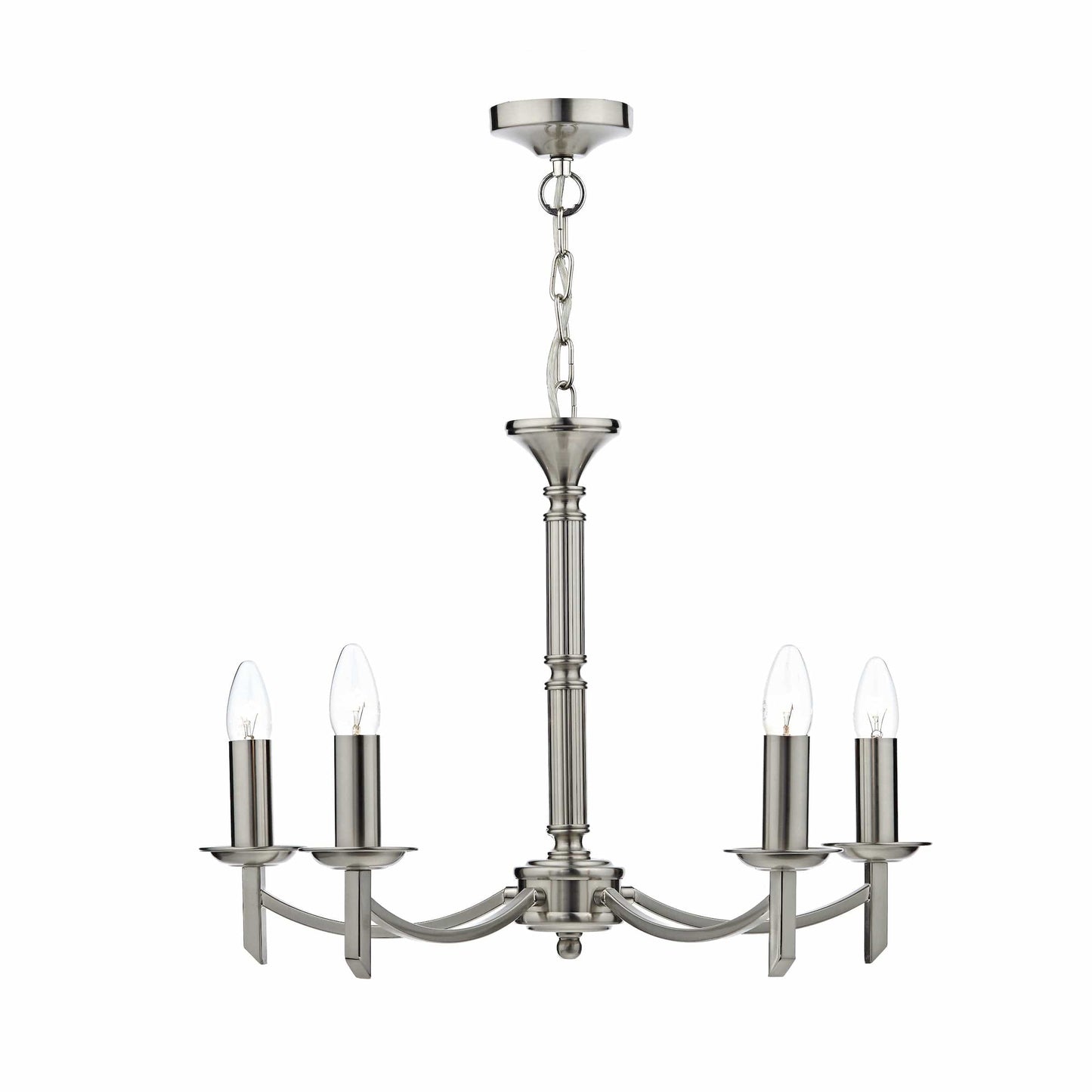 dar lighting Ambassador 5 Light Dual Mount Pendant Satin Chrome AMB0546