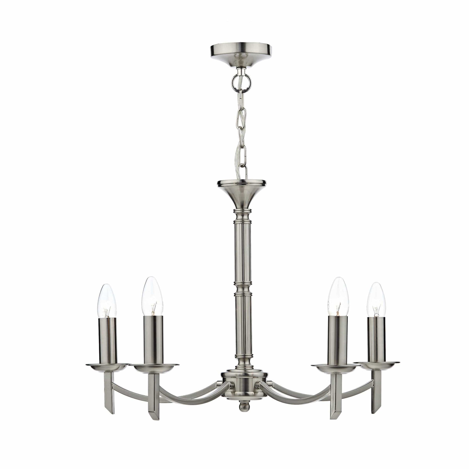 dar lighting Ambassador 5 Light Dual Mount Pendant Satin Chrome AMB0546