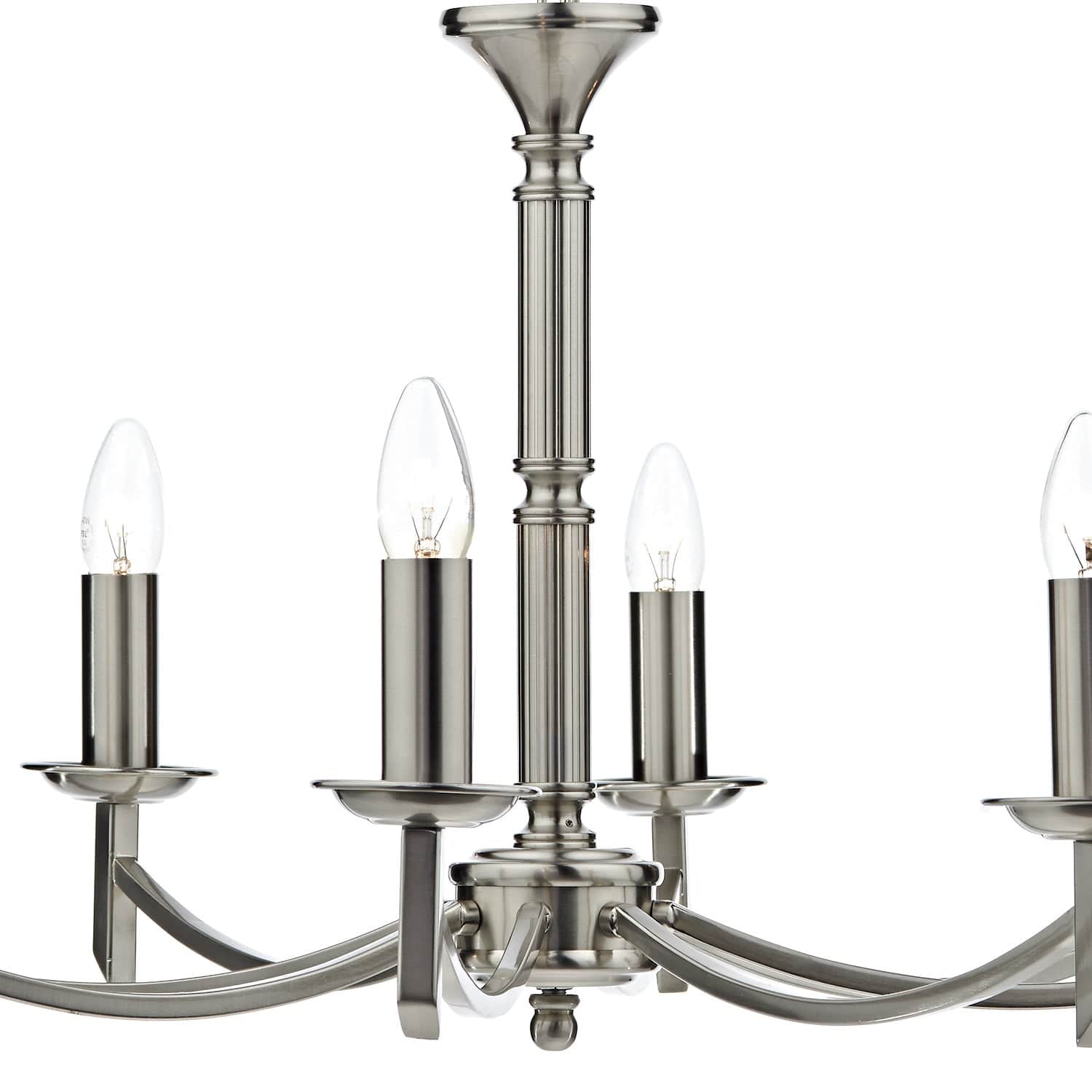 dar lighting Ambassador 8 Light Dual Mount Chandelier Satin Chrome AMB0846