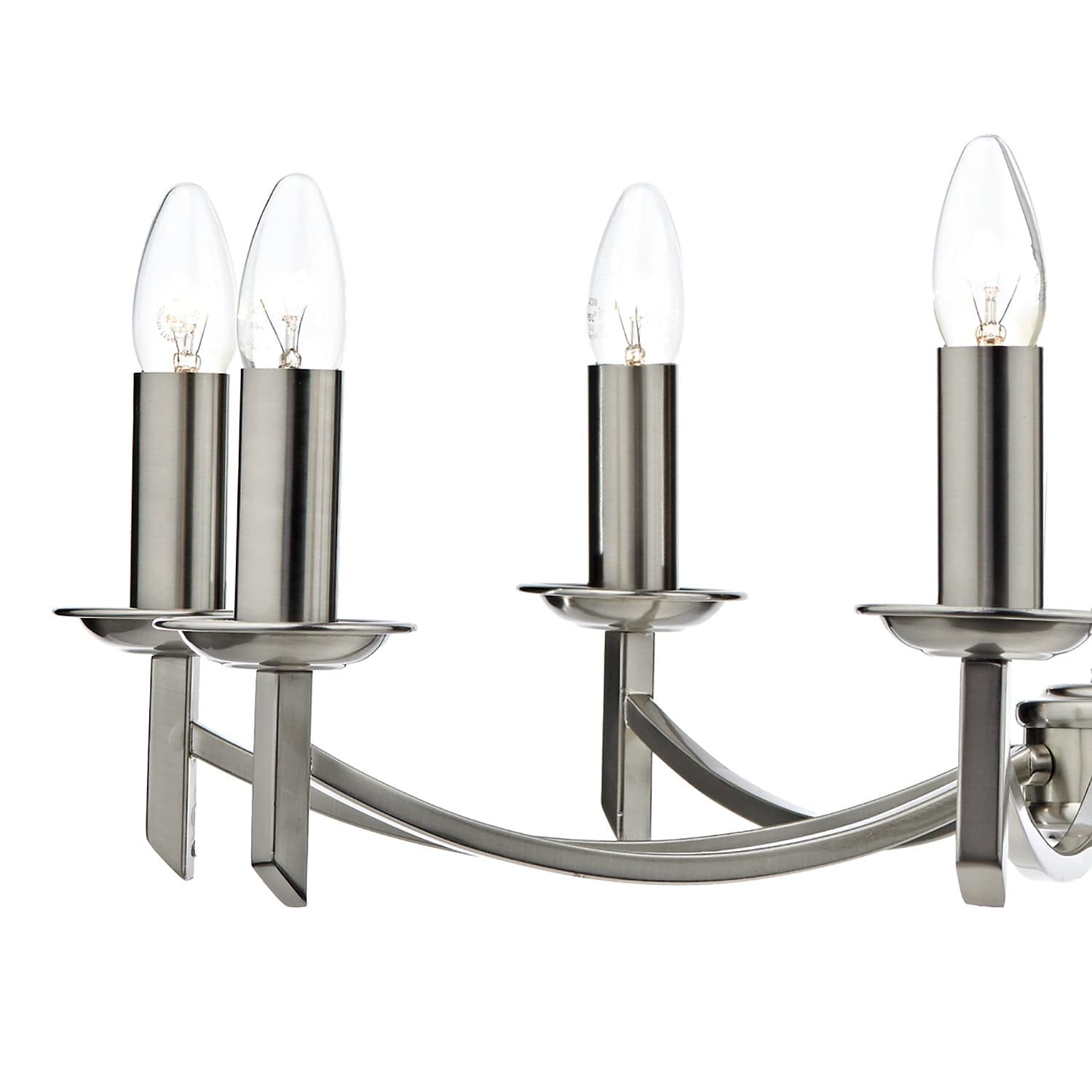 dar lighting Ambassador 8 Light Dual Mount Chandelier Satin Chrome AMB0846