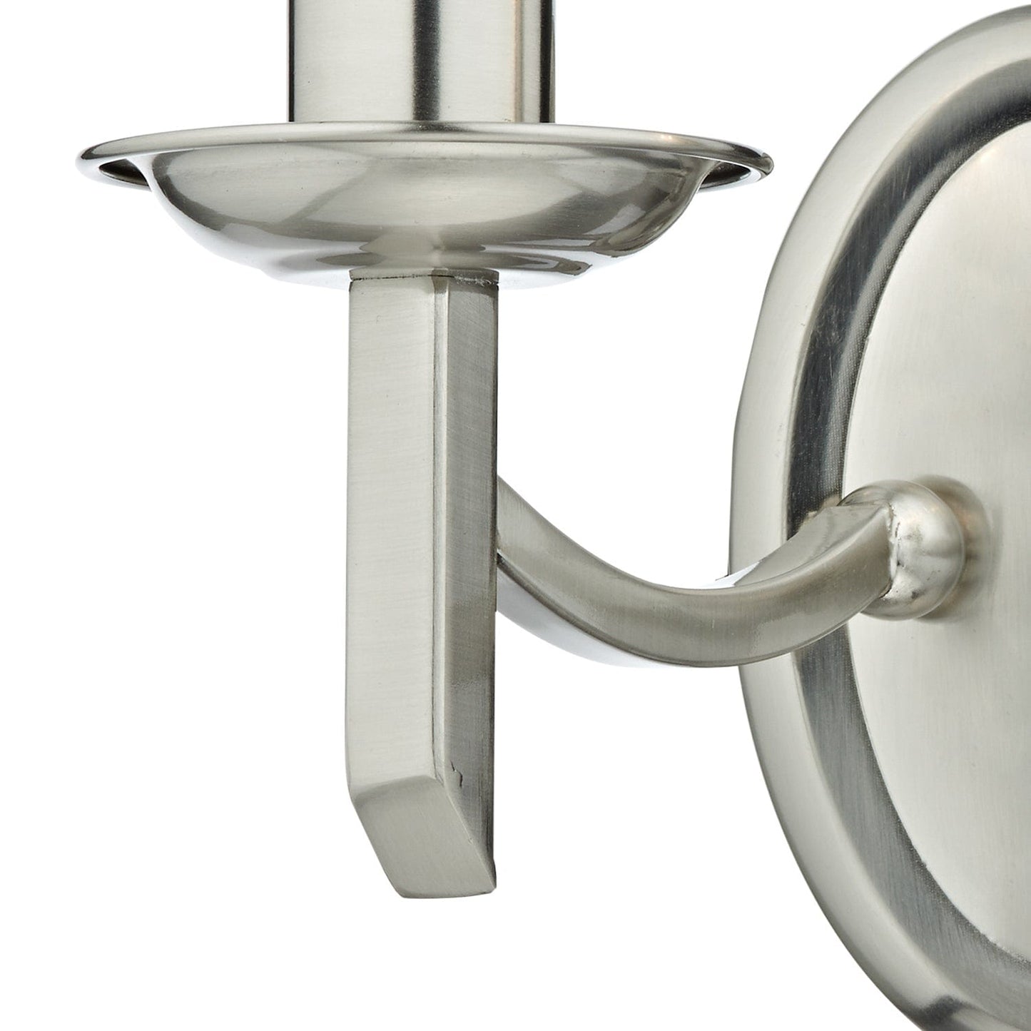 dar lighting Ambassador Double Wall Bracket Satin Chrome AMB0946