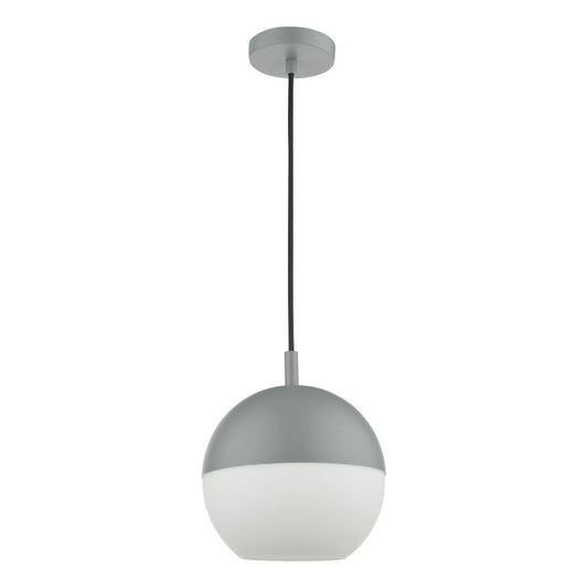 dar lighting Andre 1 Light Single Pendant Grey Opal Glass AND0139