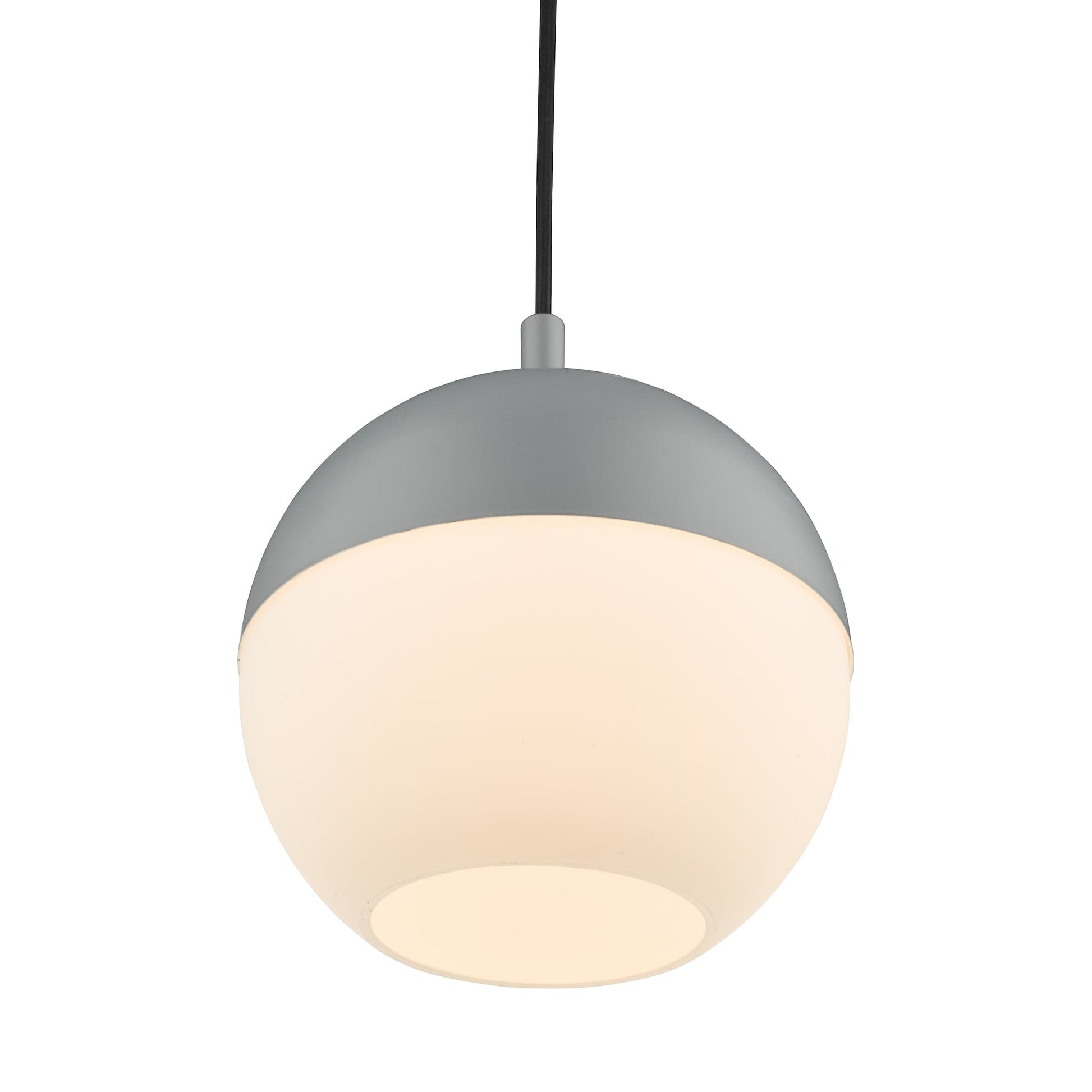 dar lighting Andre 1 Light Single Pendant Grey Opal Glass AND0139