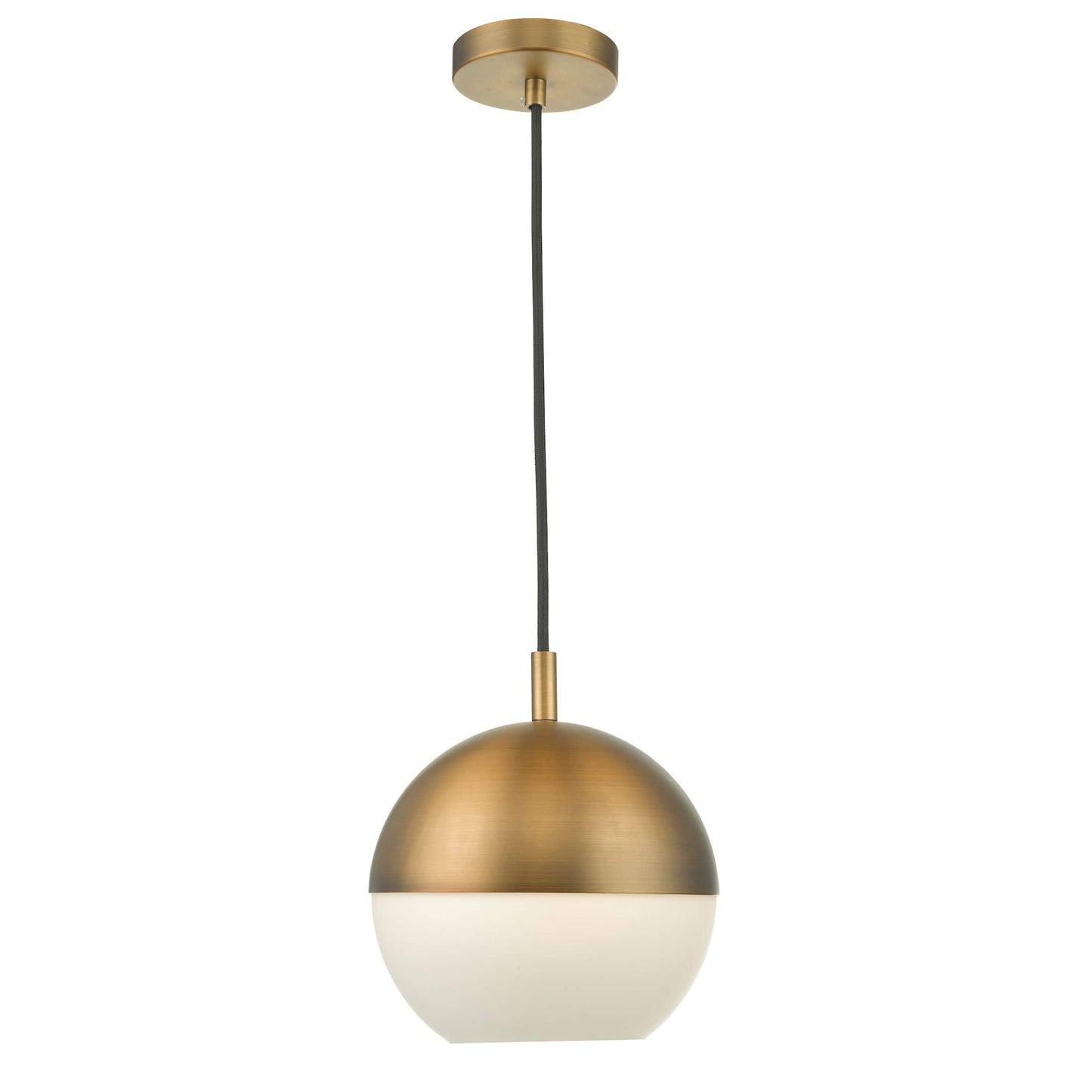 dar lighting Andre Pendant Aged Brass Opal Glass AND0142