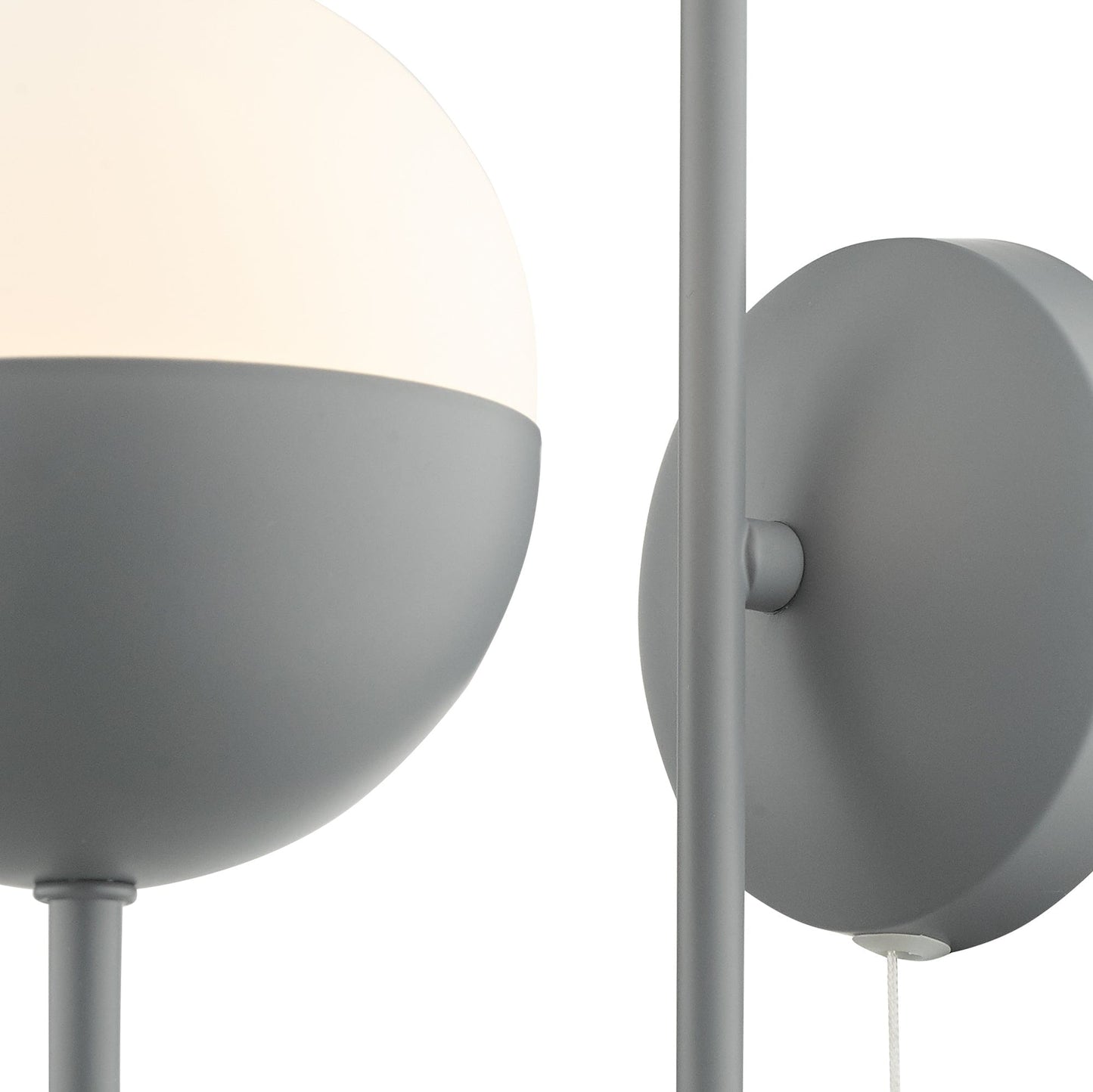 dar lighting Andre Single Wall Light Grey Opal Glass AND0739