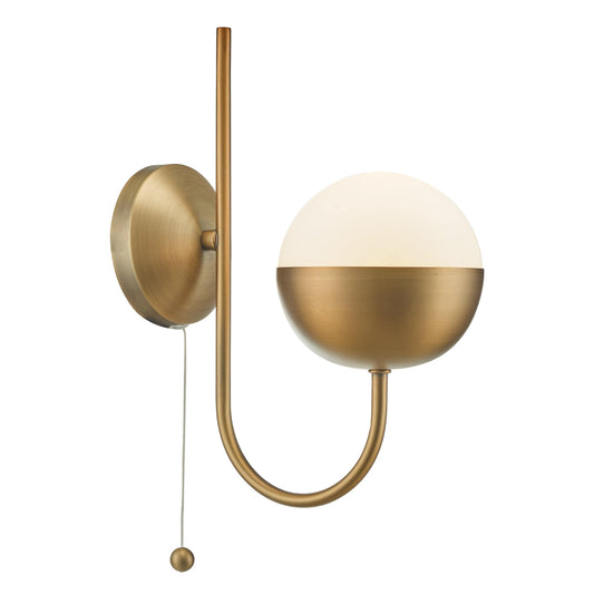 dar lighting Andre Wall Light Aged Brass AND0742