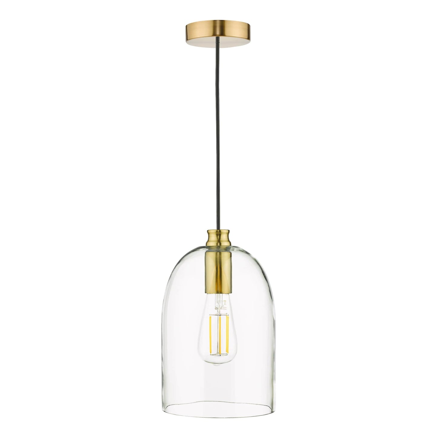 dar lighting Archie Pendant Satin Bronze Glass ARC0163