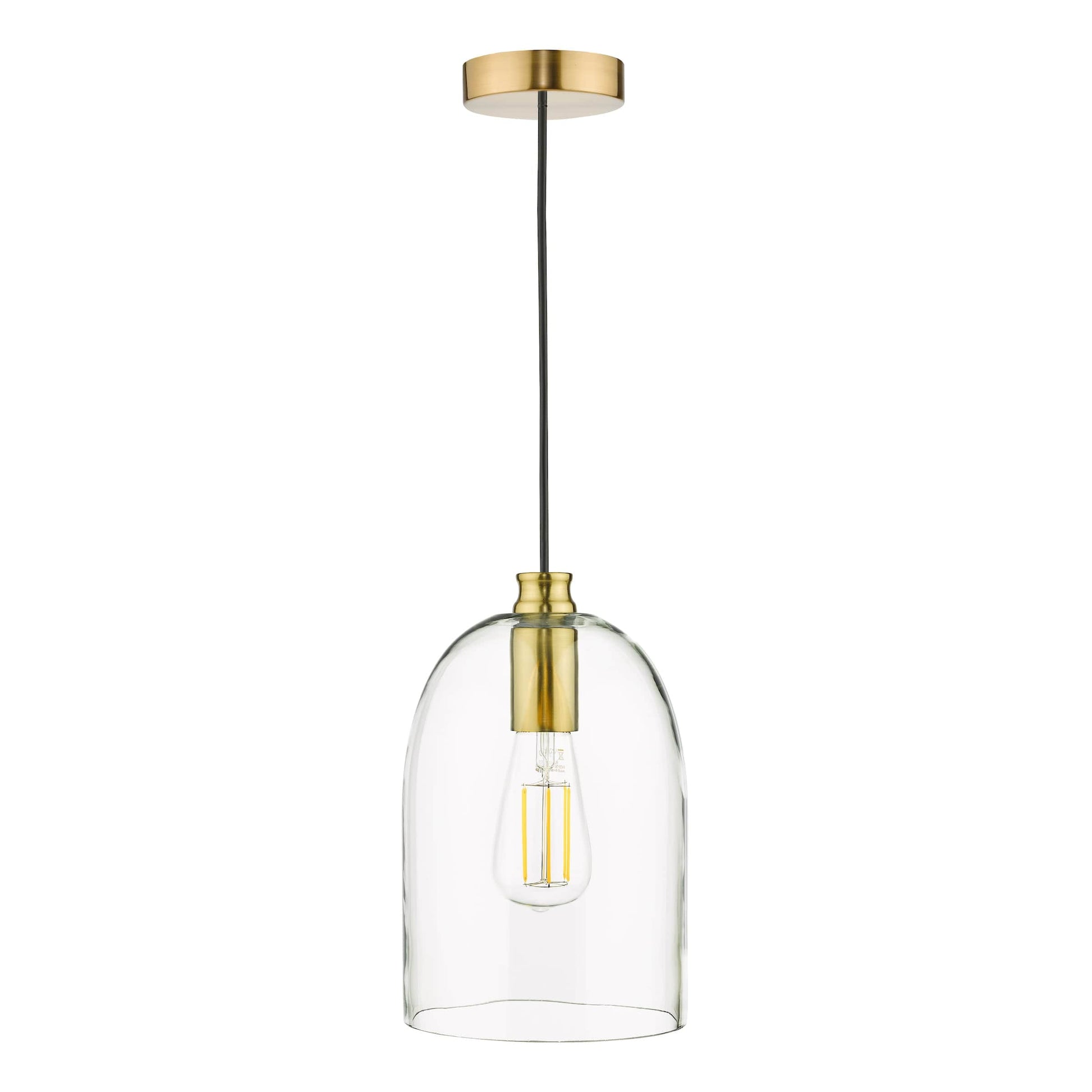 dar lighting Archie Pendant Satin Bronze Glass ARC0163