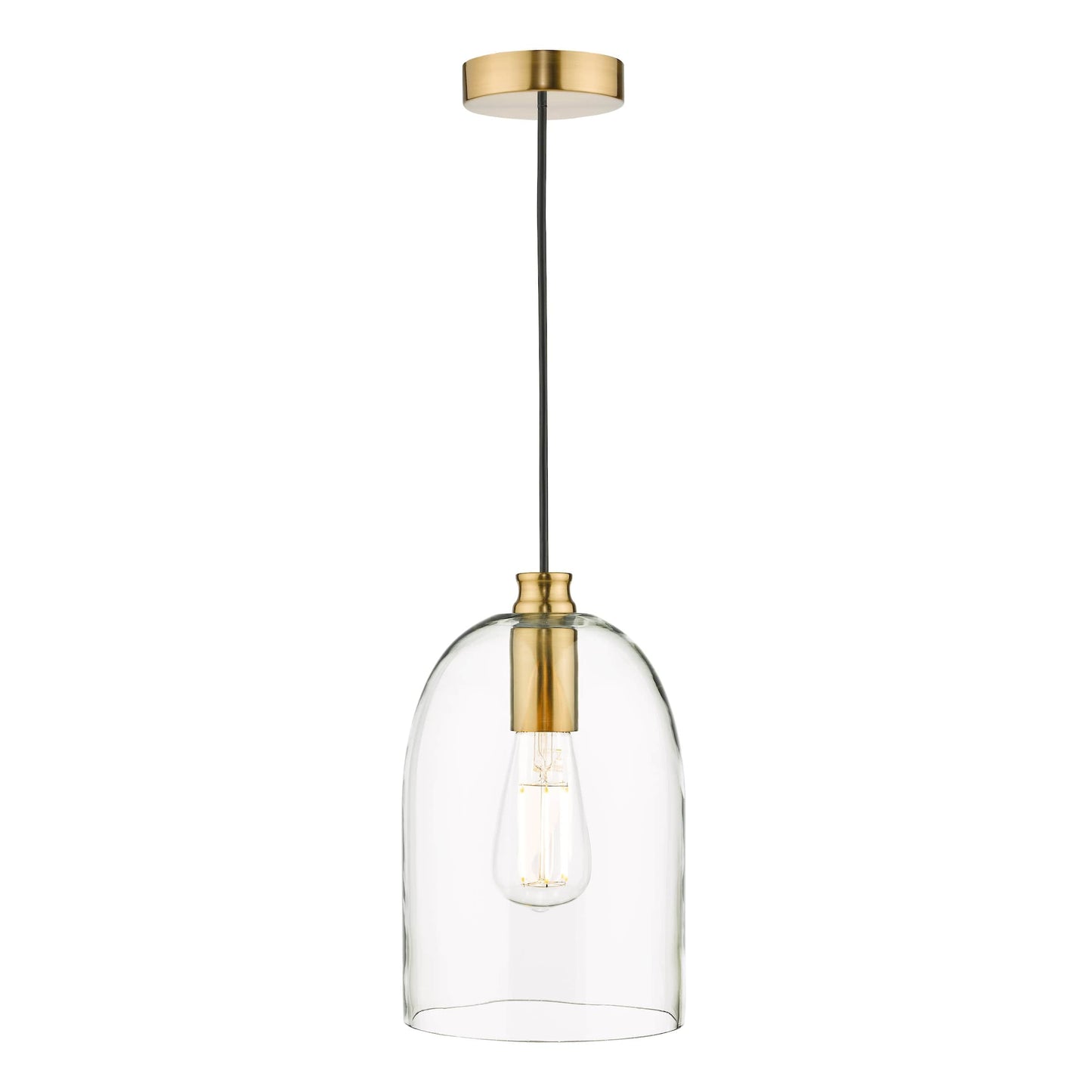 dar lighting Archie Pendant Satin Bronze Glass ARC0163