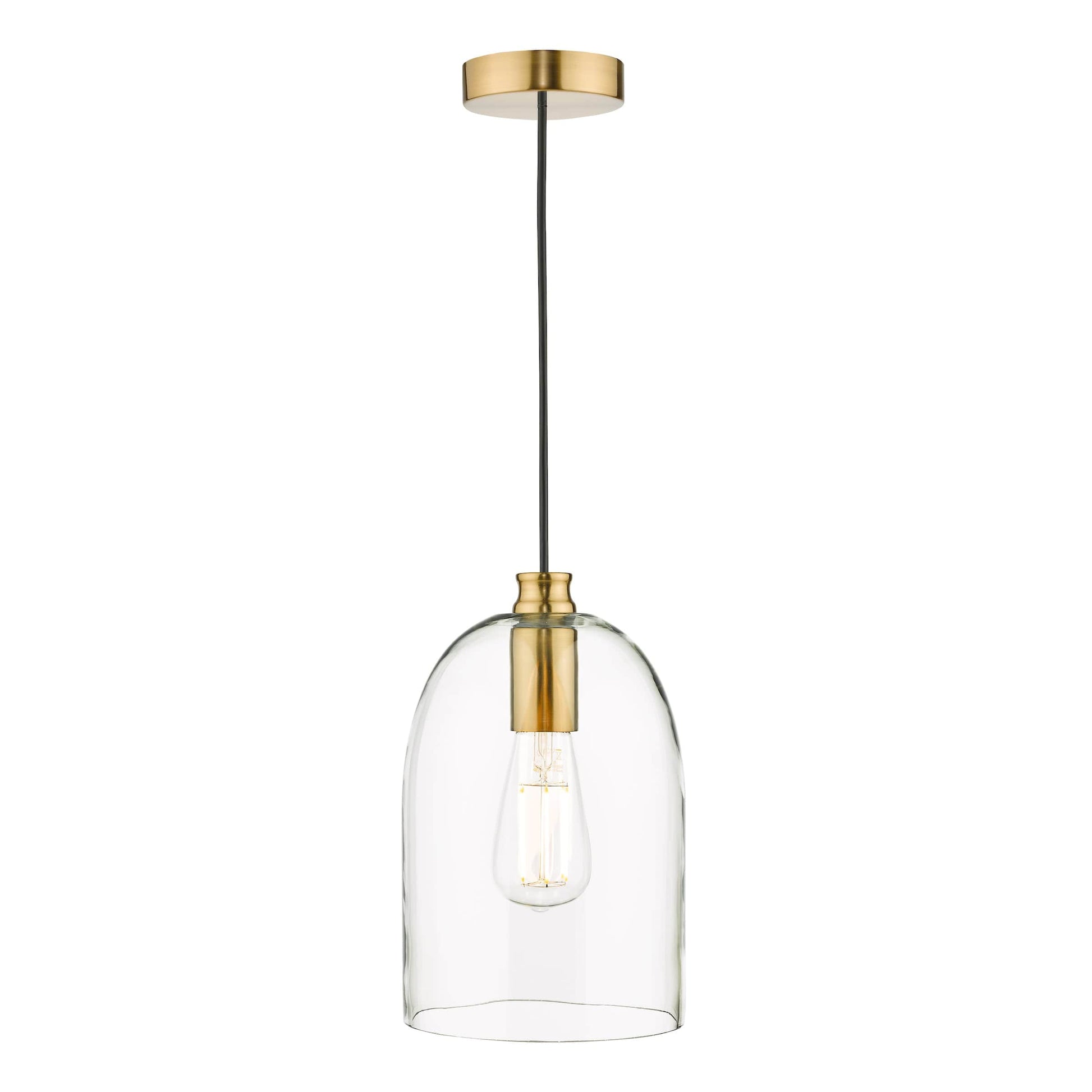 dar lighting Archie Pendant Satin Bronze Glass ARC0163