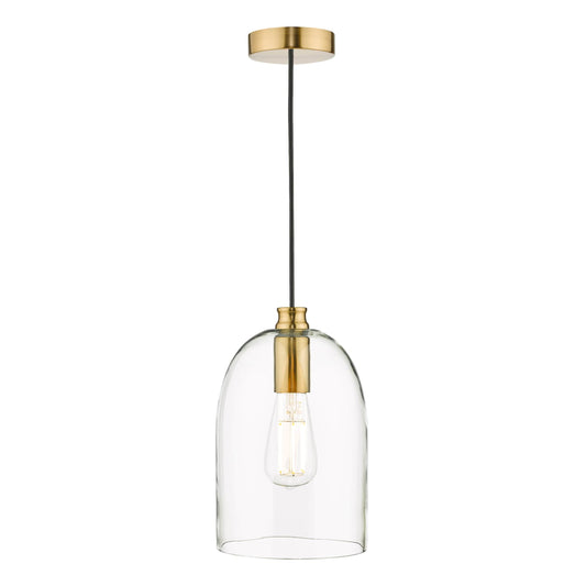 dar lighting Archie Pendant Satin Bronze Glass ARC0163
