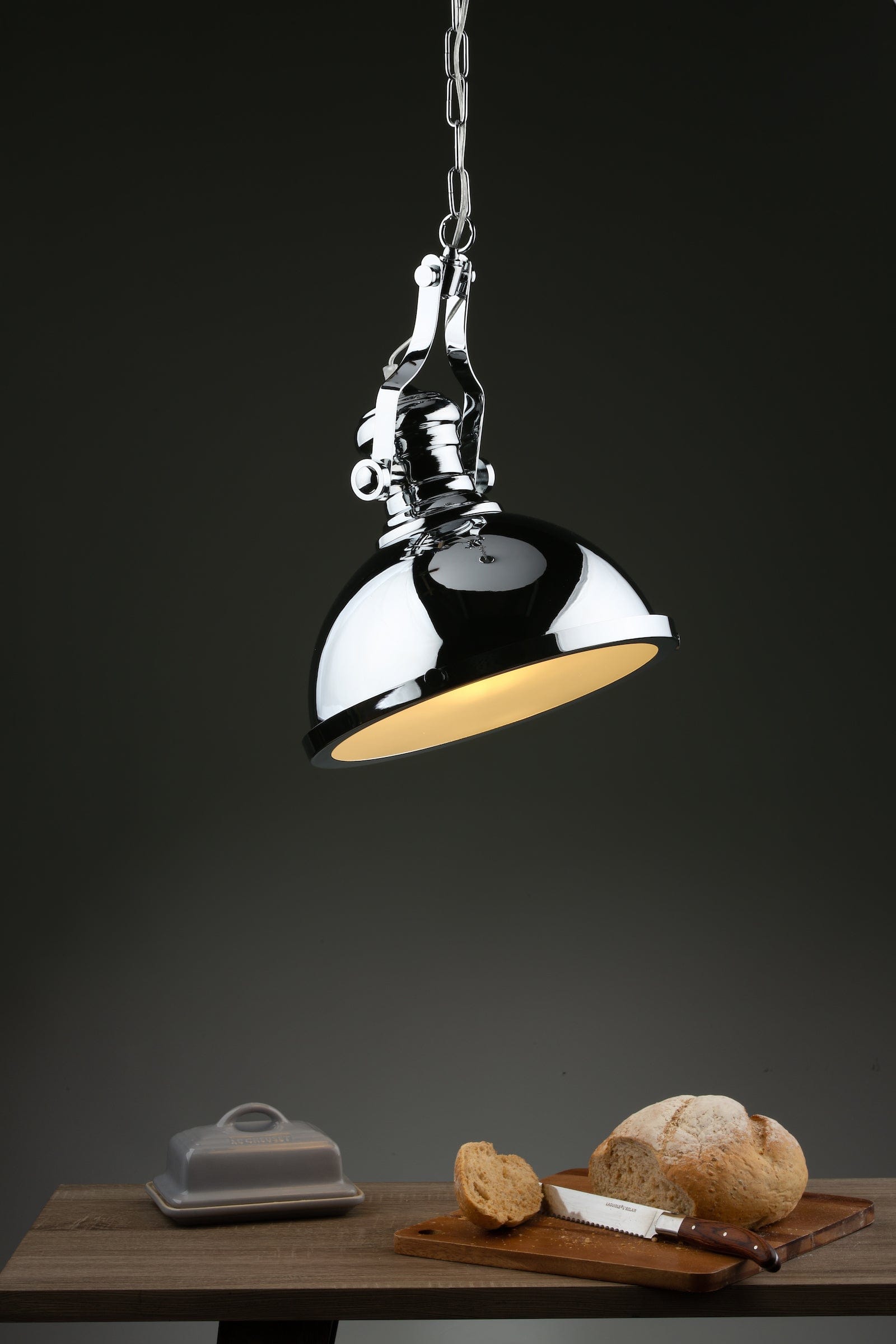 dar lighting Arona 1 Light Pendant Polished Chrome ARO0138