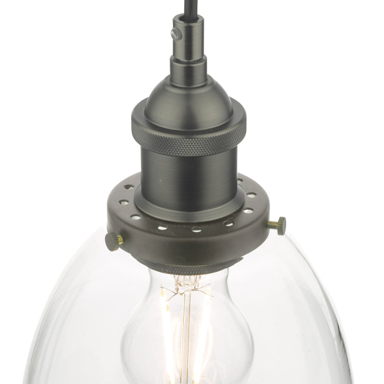 dar lighting Arvin Pendant Antique Chrome & Glass ARV0161