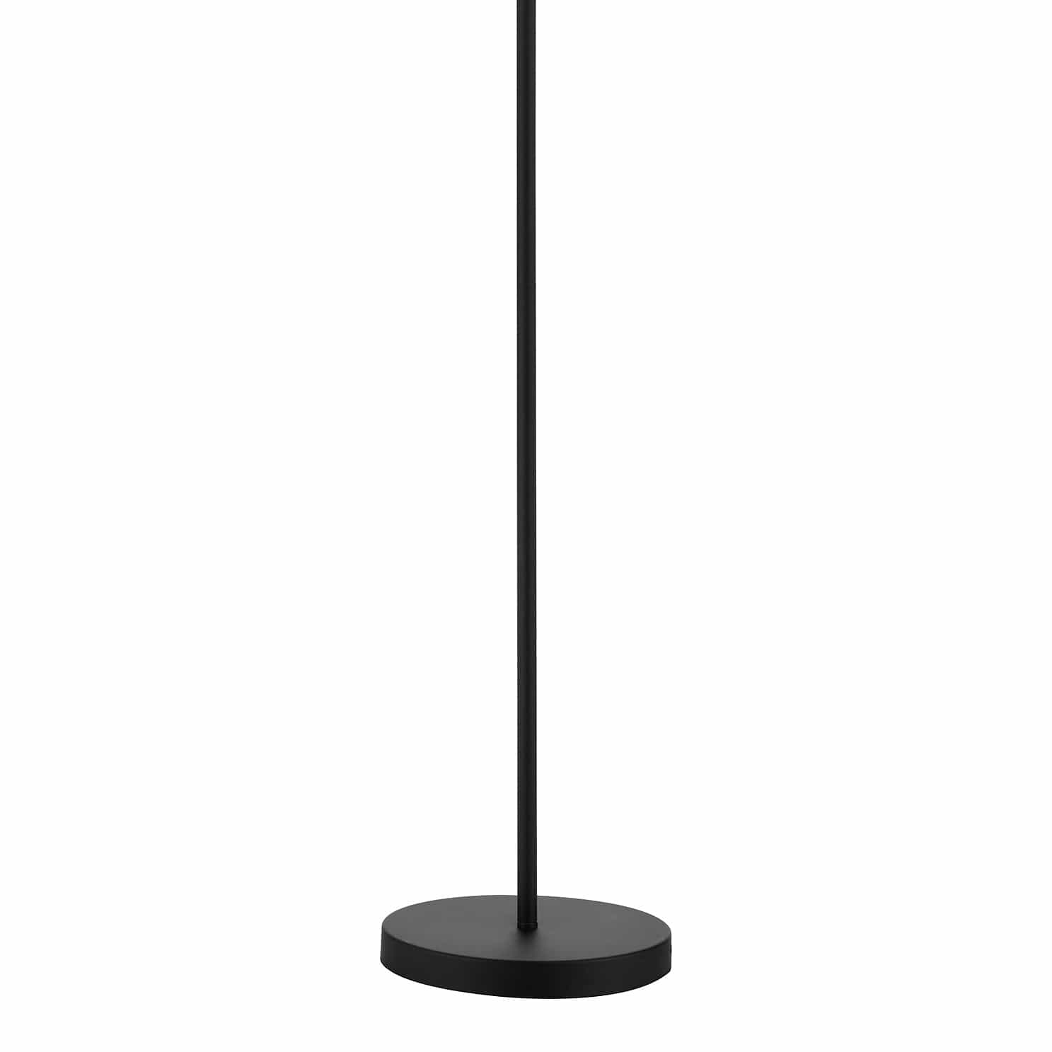 dar lighting Ashworth 3 Light Floor Lamp Matt Black & Polished Chrome ASH4922