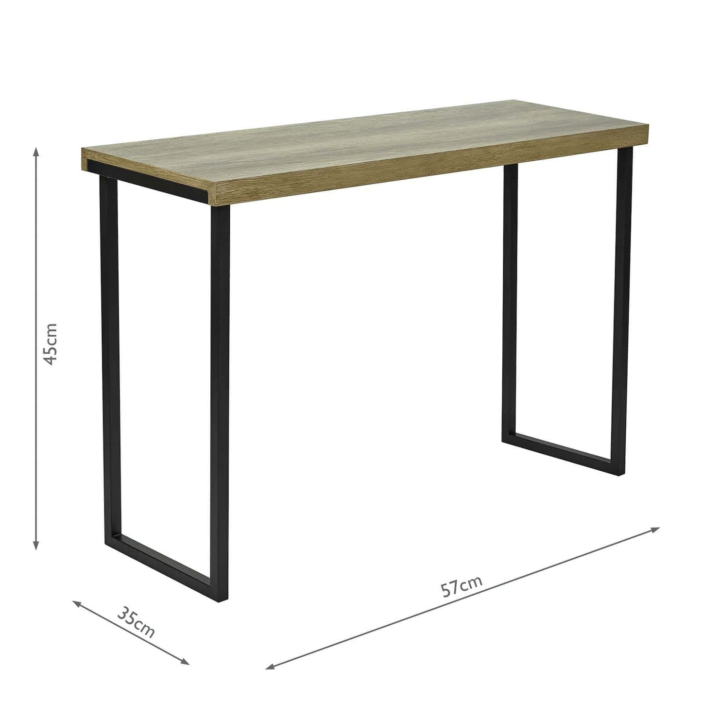 dar lighting Aston Console Table Oak Style Effect 001AST002