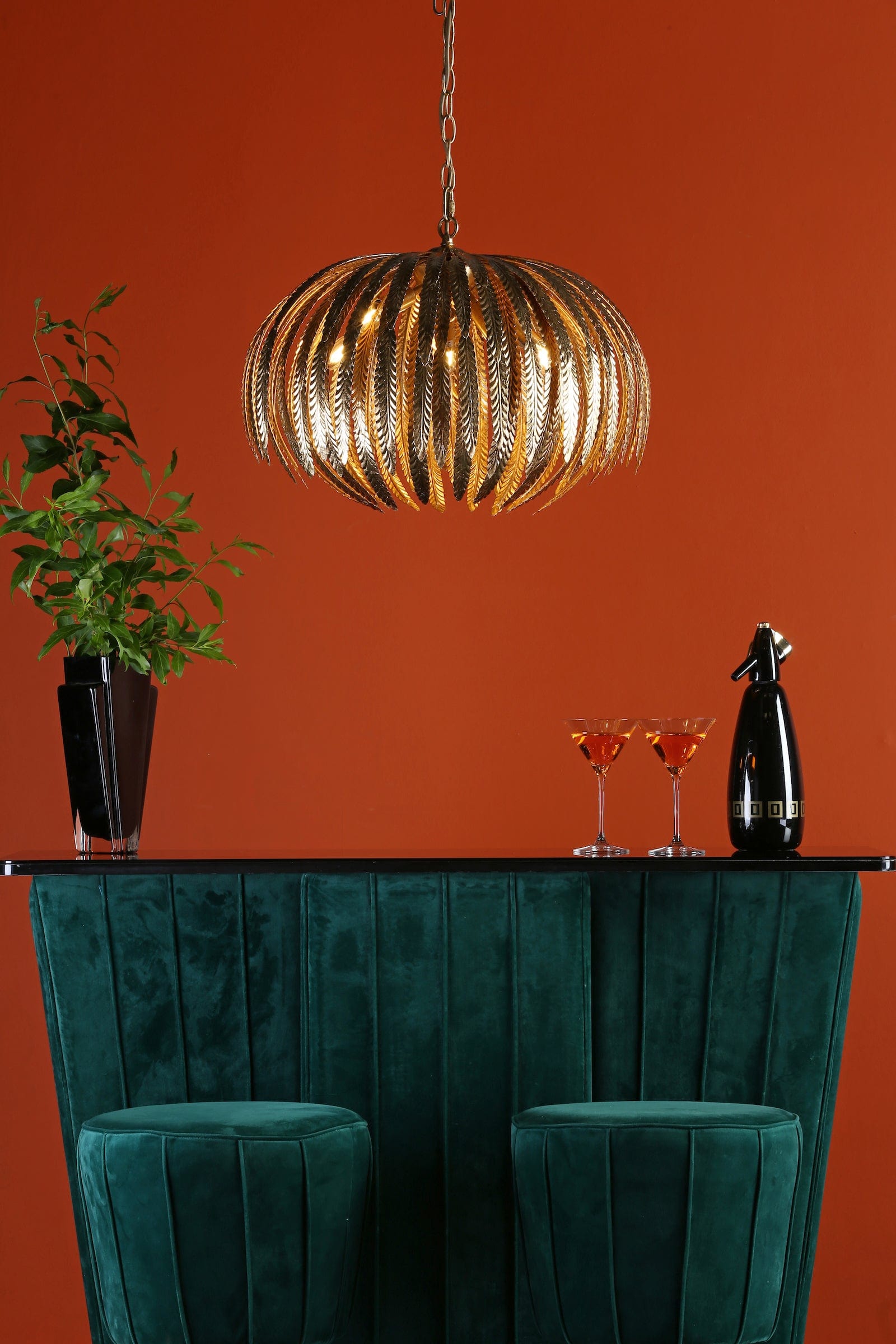dar lighting Atticus 5 Light Pendant Gold ATT0535