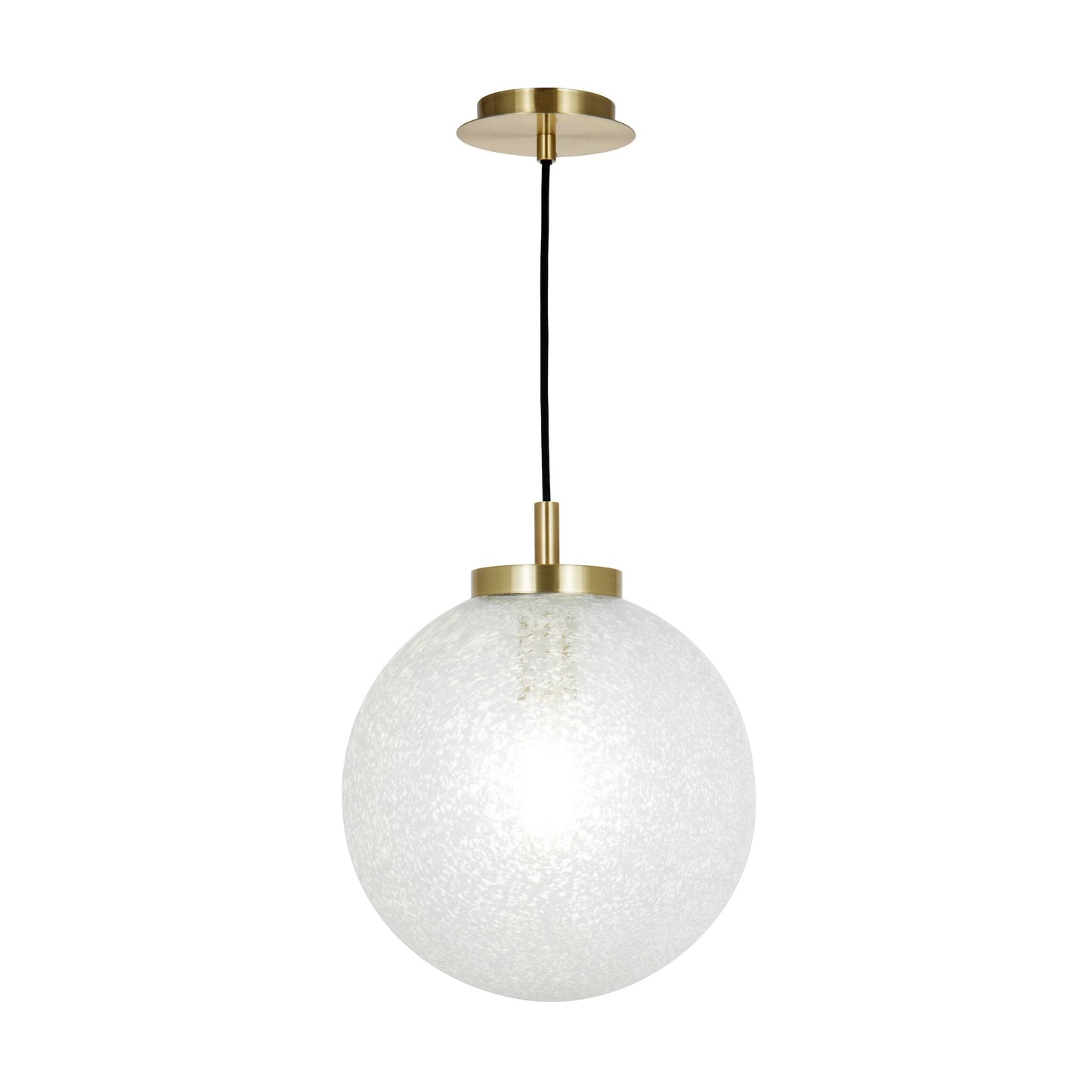 dar lighting Avari 1 Light Pendant Satin Brass And Clear Frosted Glass AVA0141