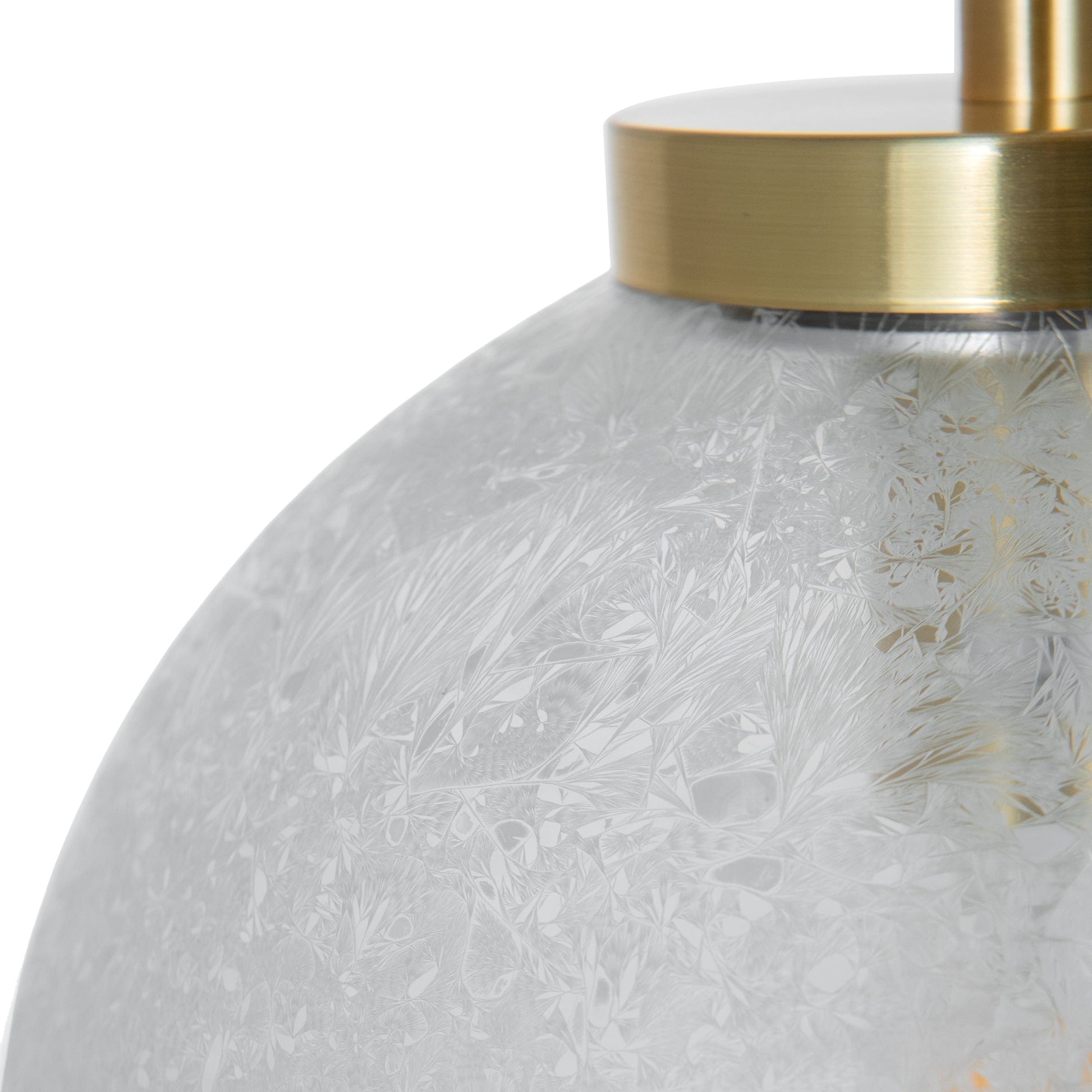 dar lighting Avari 1 Light Pendant Satin Brass And Clear Frosted Glass AVA0141