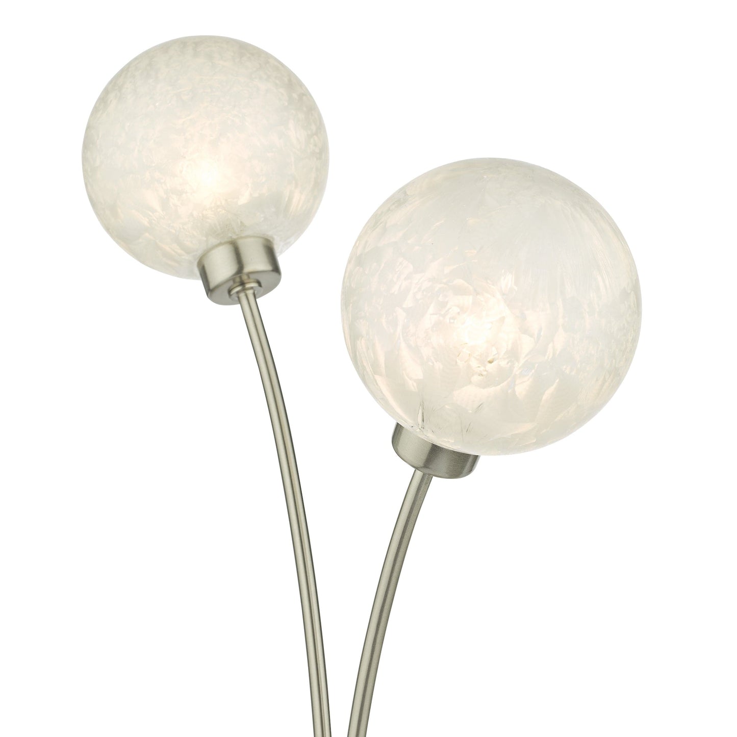 dar lighting Avari 2 Light Table Lamp Satin Nickel Frosted Glass AVA4246