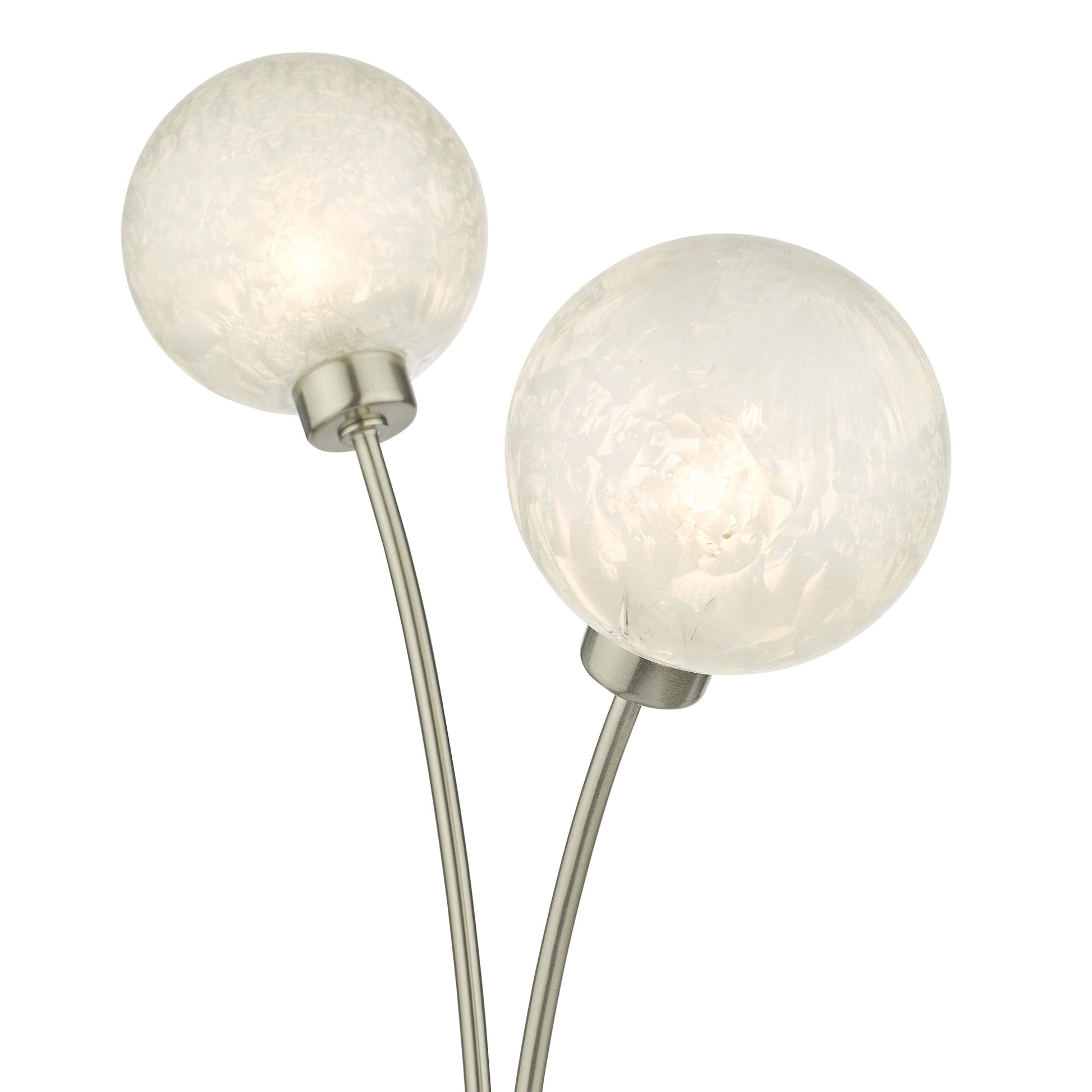 dar lighting Avari 2 Light Table Lamp Satin Nickel Frosted Glass AVA4246