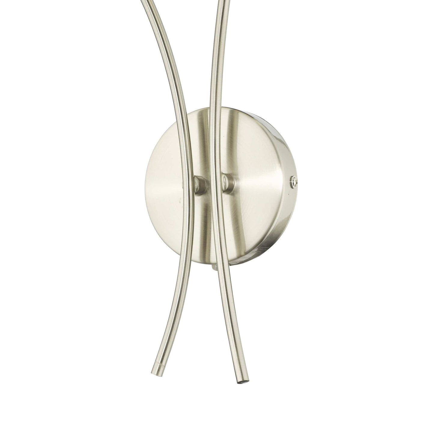 dar lighting Avari 2 Light Wall Light Satin Nickel Frosted Glass AVA0946