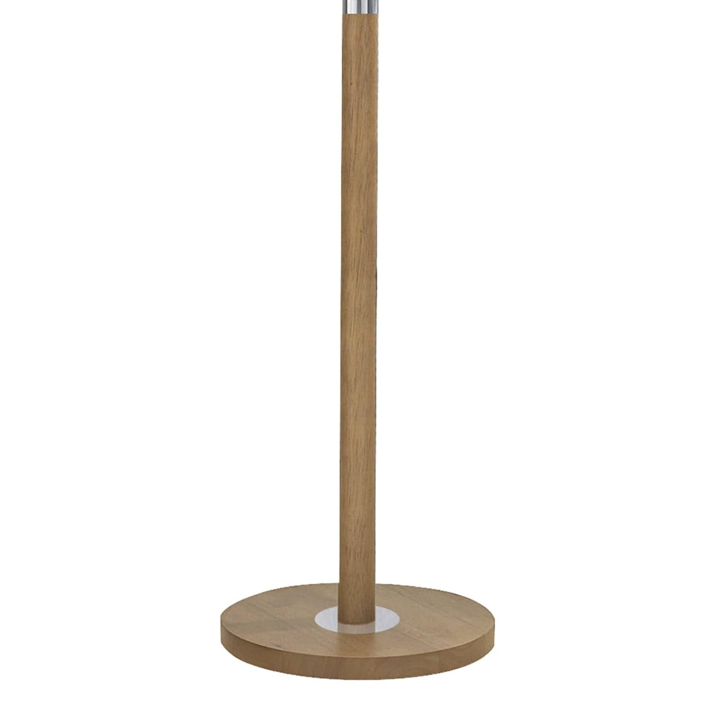 dar lighting Avenue Floor Lamp Light Wood Polished Chrome With Shade AVE4943