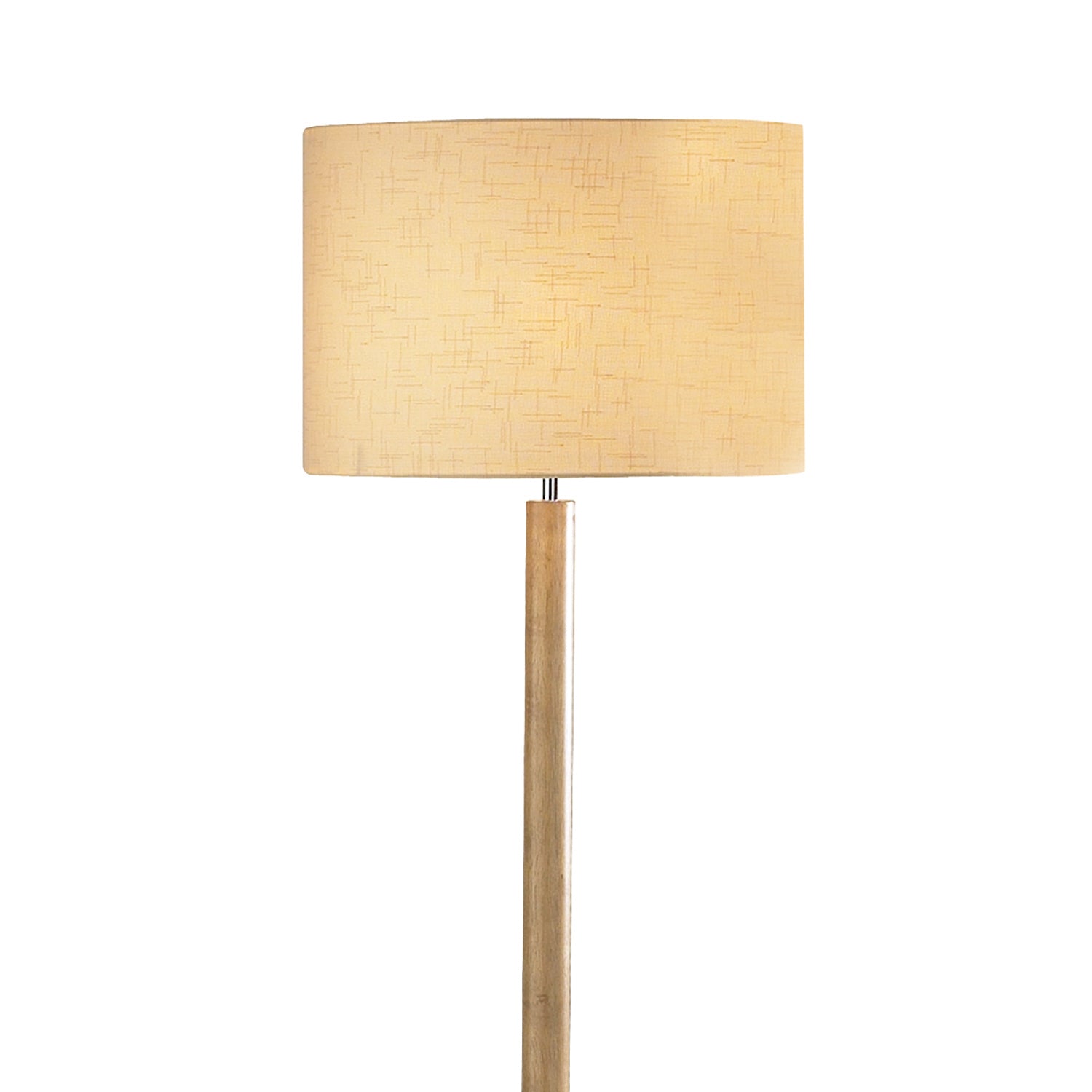 dar lighting Avenue Floor Lamp Light Wood Polished Chrome With Shade AVE4943