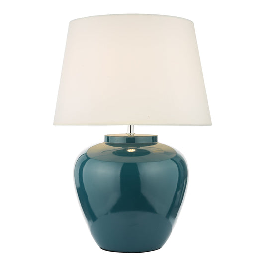 dar lighting Ayla Table Lamp Blue Ceramic Base Only AYL4223