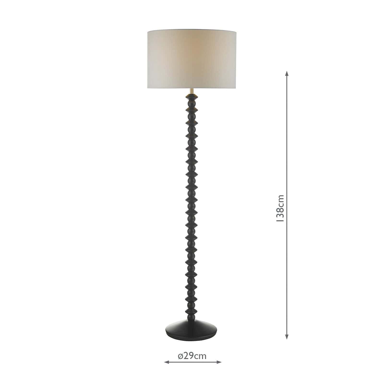 dar lighting Azana Floor Lamp Black Base Only AZA4922